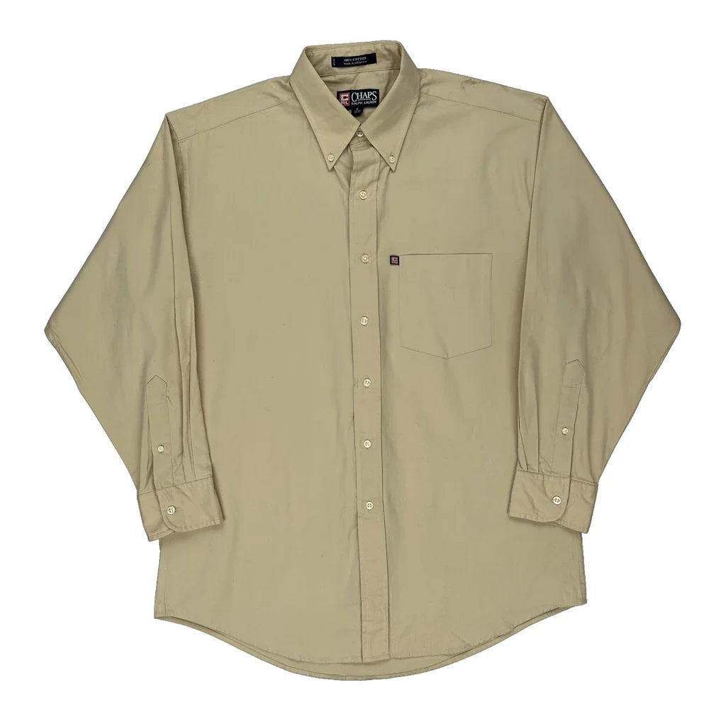 Buy Chaps Ralph Lauren Shirt - Large Beige Cotton Refurbished - $27.19 Chaps Ralph Lauren Shirt - Large Beige Cotton Refurbished - Thrifted (note: this is a term often used to describe second- refurbished available on Cerqular