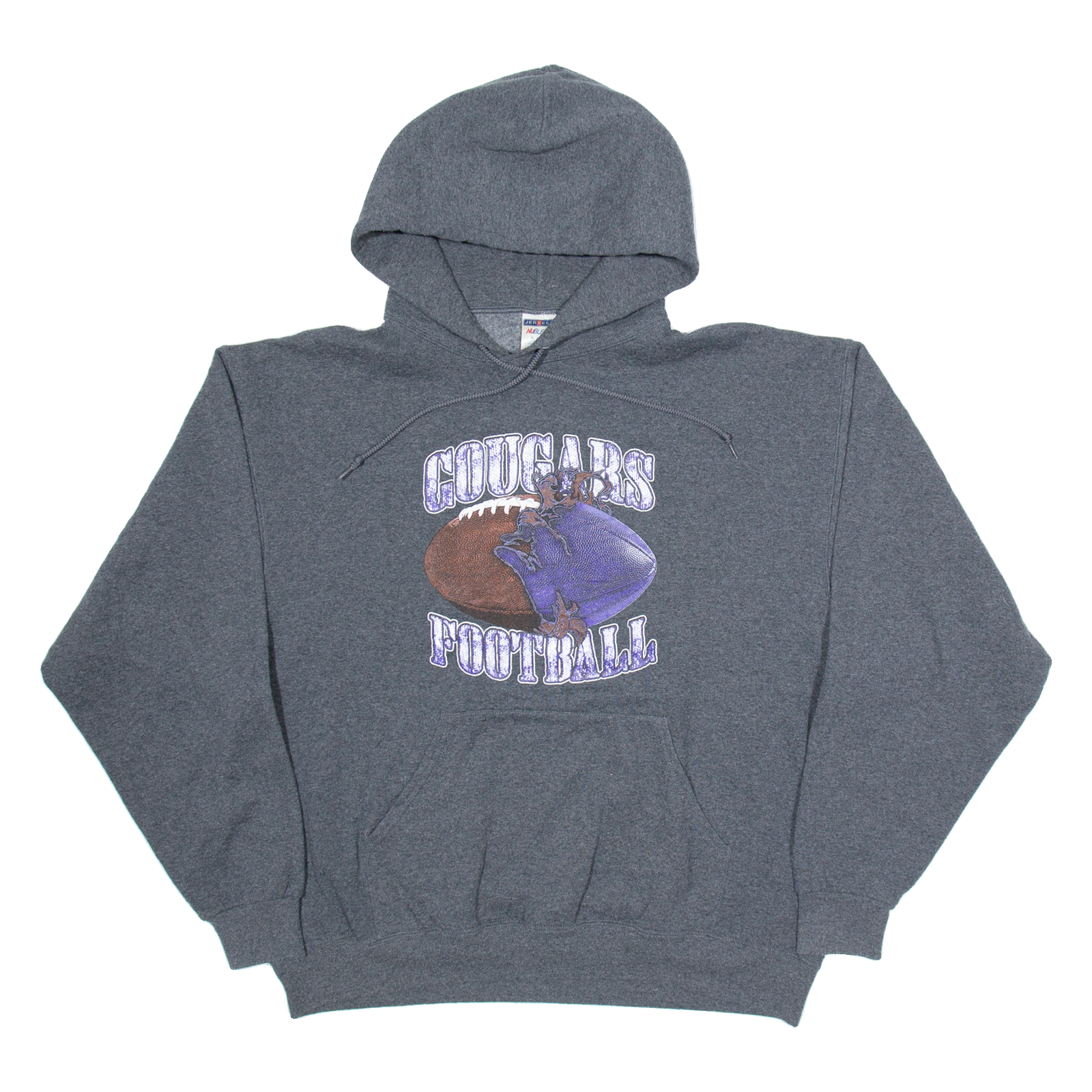 JERZEES Cougars Football Mens Grey Hoodie USA XL Refurbished - N/A refurbished available on Cerqular