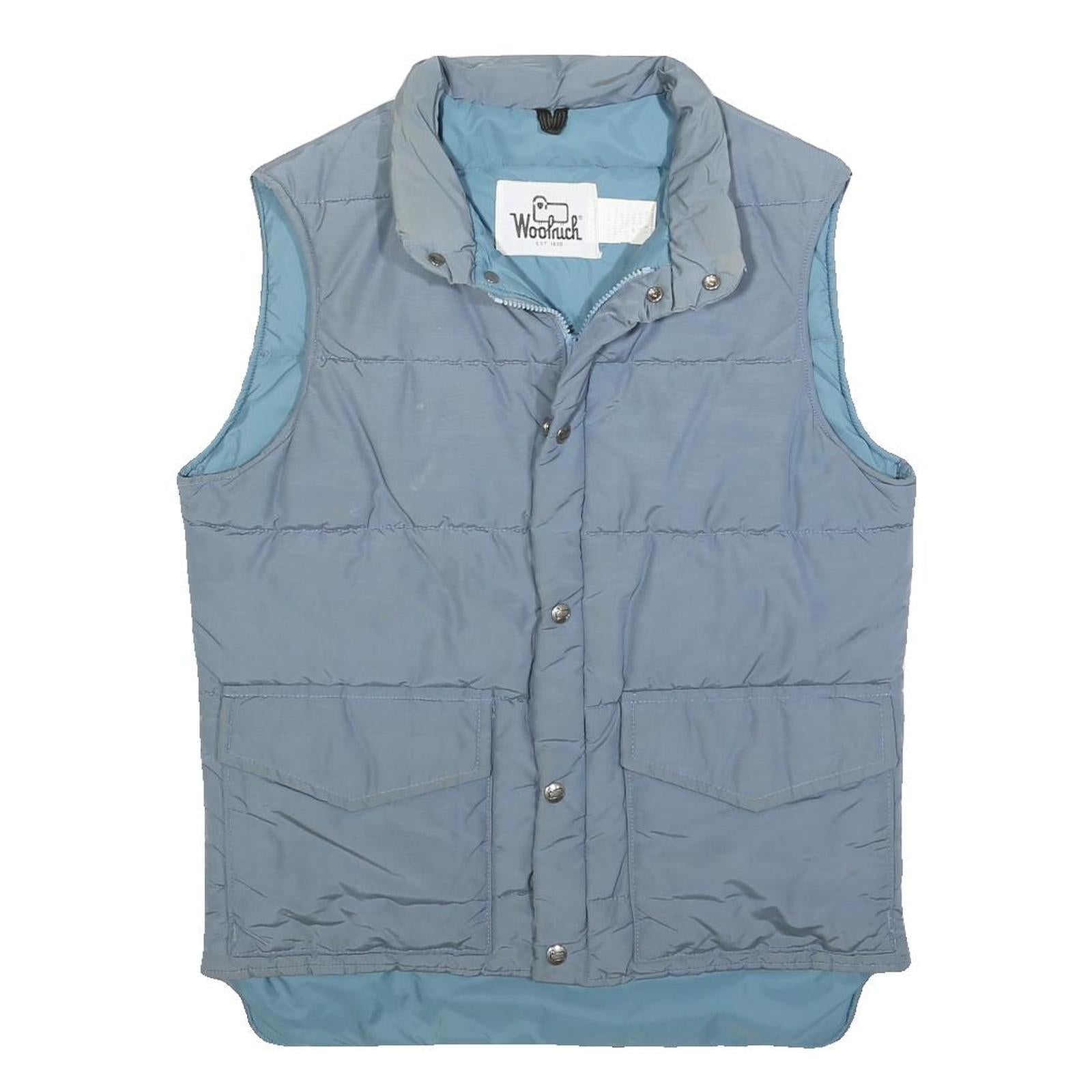 WOOLRICH Boys Blue Light Blue Puffer Jacket L Polyester Zip Sleeveless Outdoor Refurbished - N/A refurbished available on Cerqular