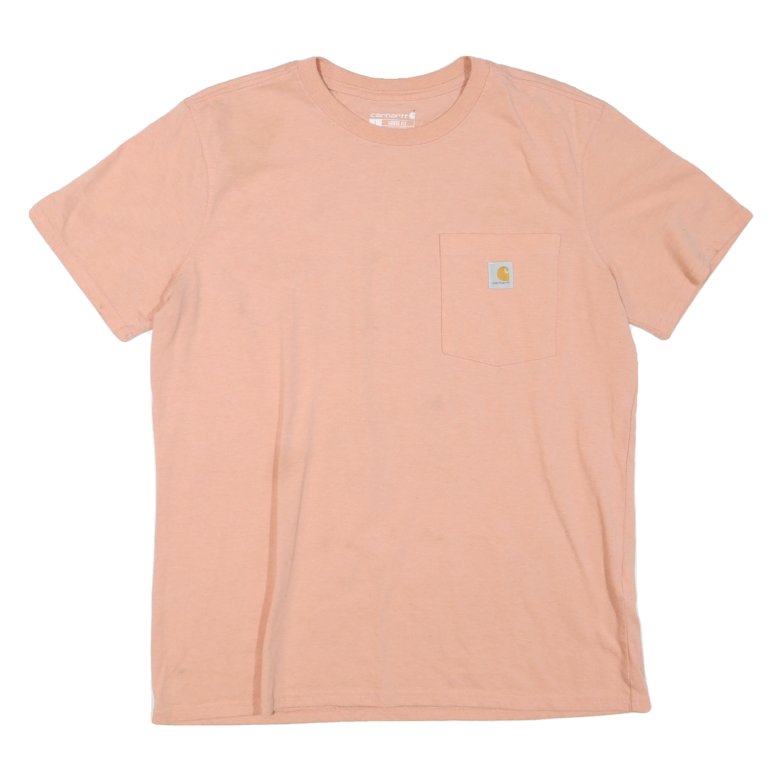 CARHARTT Womens Peach Loose Fit T-Shirt L Short Sleeve Crew Neck Casual Cotton Refurbished - N/A refurbished available on Cerqular
