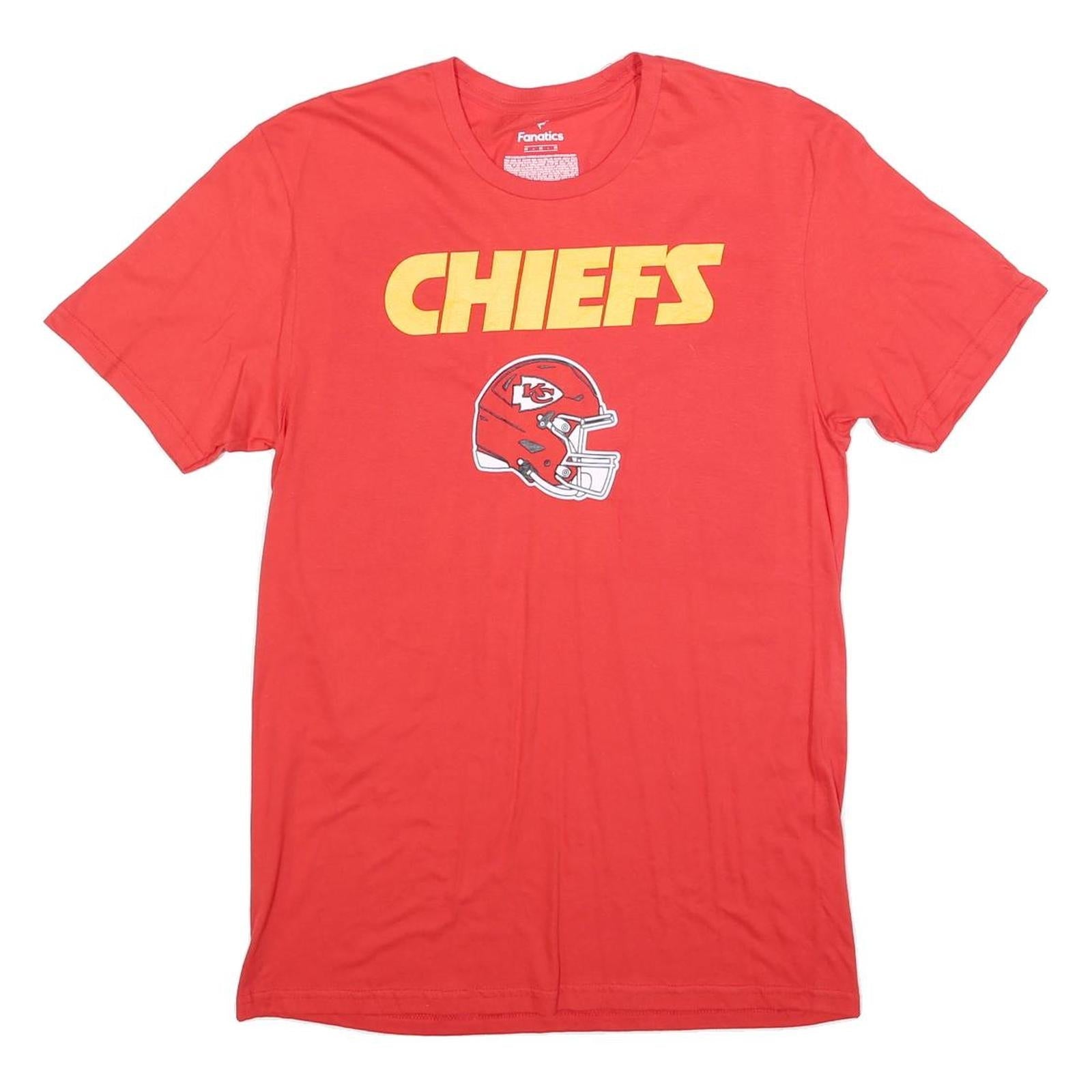 FANATICS Mens Red Kansas City Chiefs Graphic T-Shirt M Short Sleeve Crew Neck Refurbished - N/A refurbished available on Cerqular