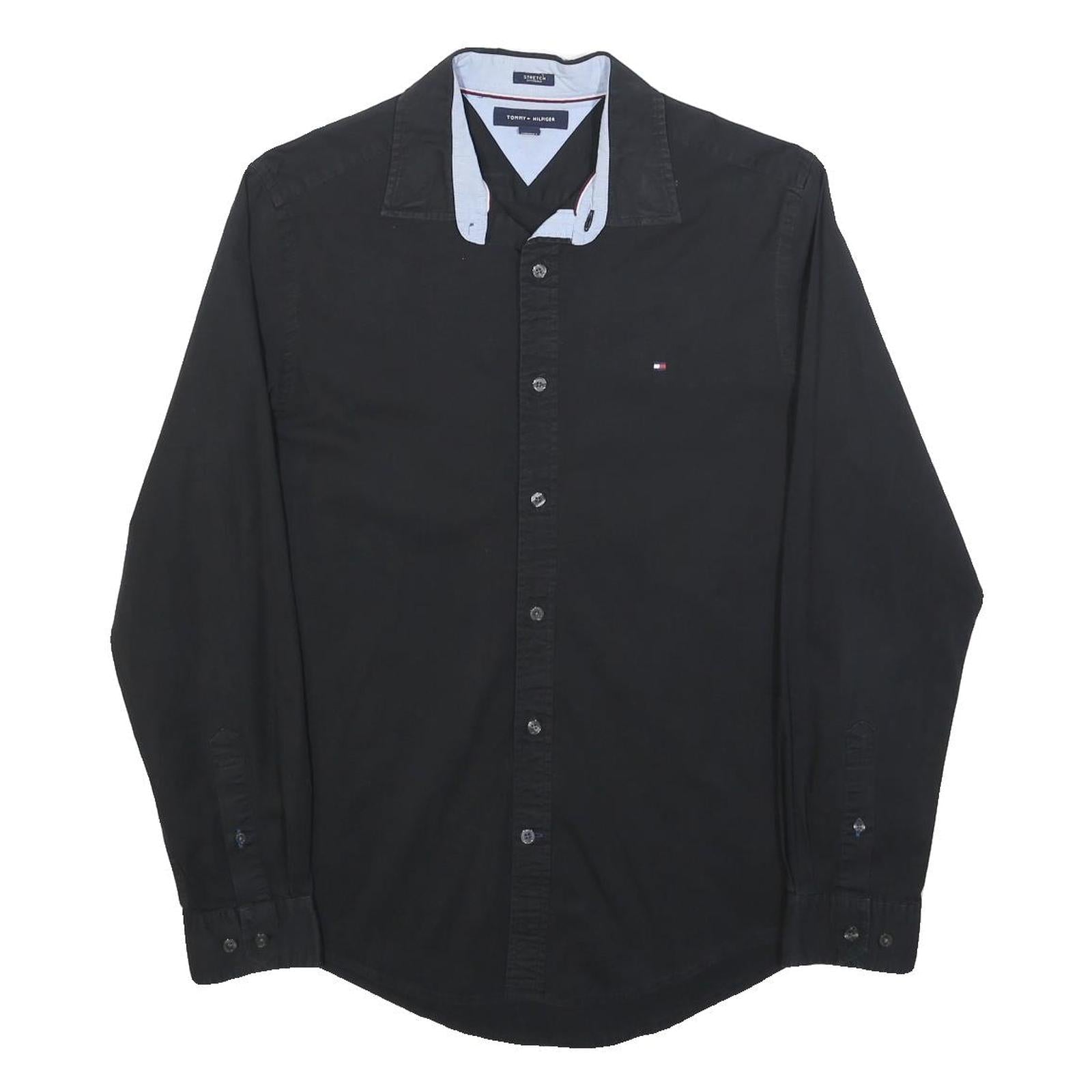 Buy TOMMY HILFIGER Mens Black Cotton Blend Regular Fit M Shirt Button Collar Casual Refurbished - $35.09 TOMMY HILFIGER Mens Black Cotton Blend Regular Fit M Shirt Button Collar Casual Refurbished - N/A refurbished available on Cerqular