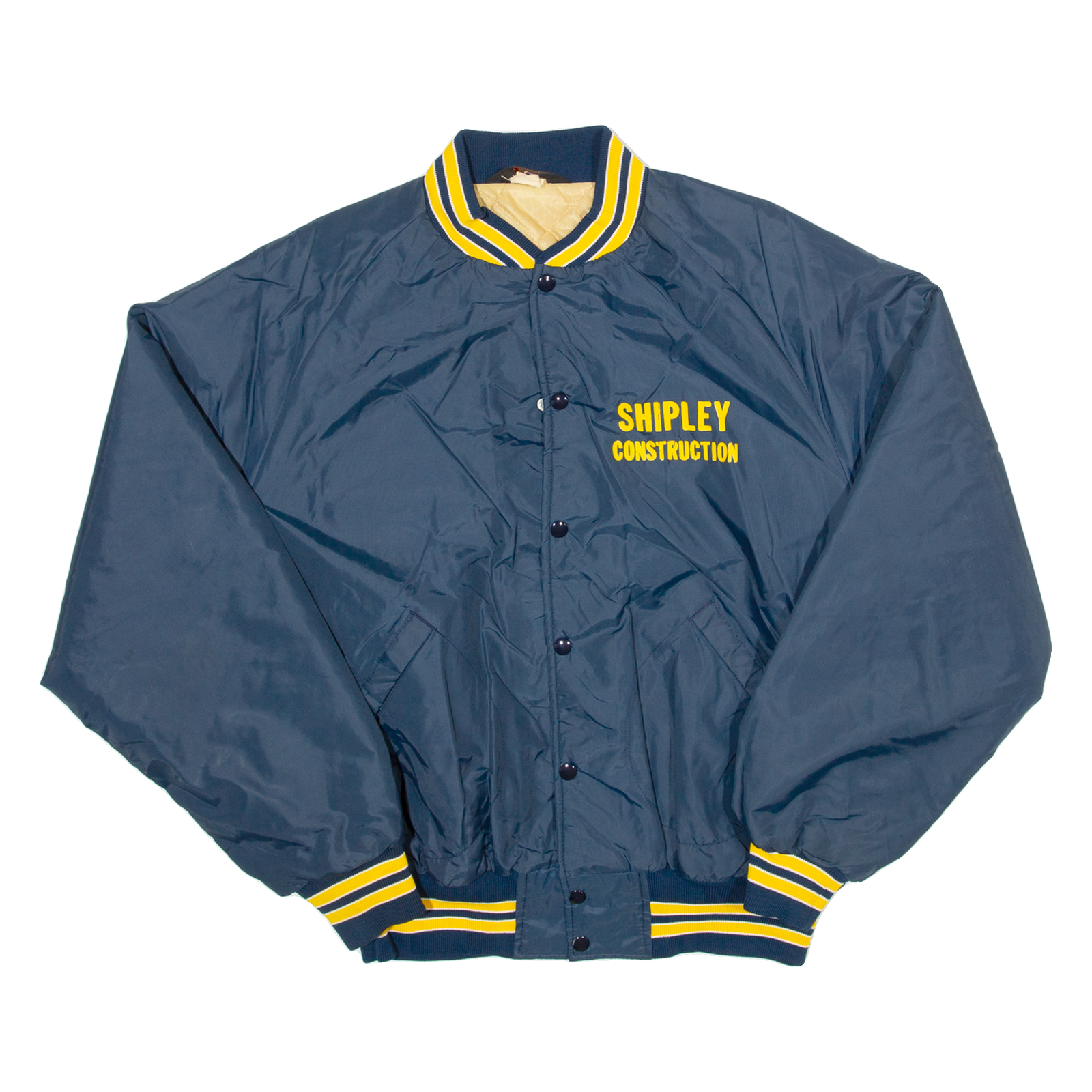 PLA JAC Shipley Construction Mens Varsity Jacket Blue XL Refurbished - N/A refurbished available on Cerqular