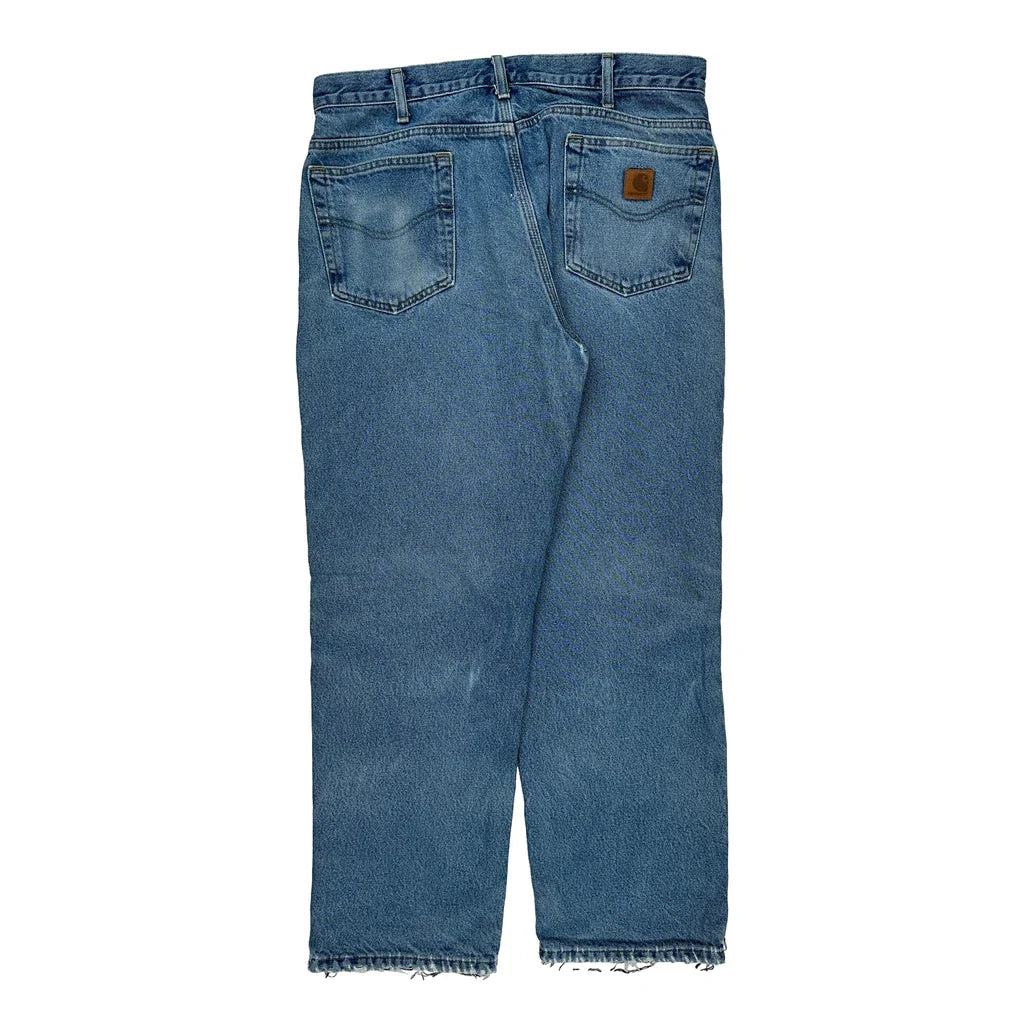 Carhartt Jeans - 36W 29L Blue Cotton Refurbished - Thrifted (note: this is a term often used to describe second- refurbished available on Cerqular