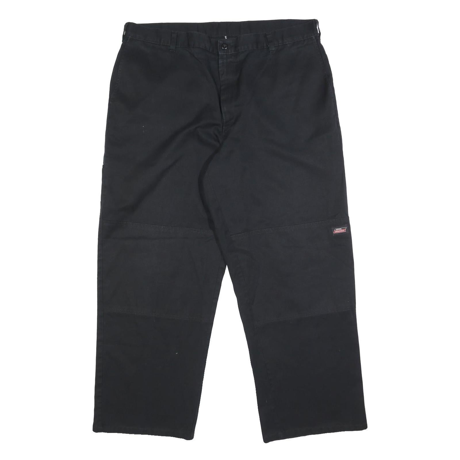 DICKIES Mens Relaxed Black Cotton Blend Trousers W40 L30 Workwear Zip Closure Refurbished - N/A refurbished available on Cerqular