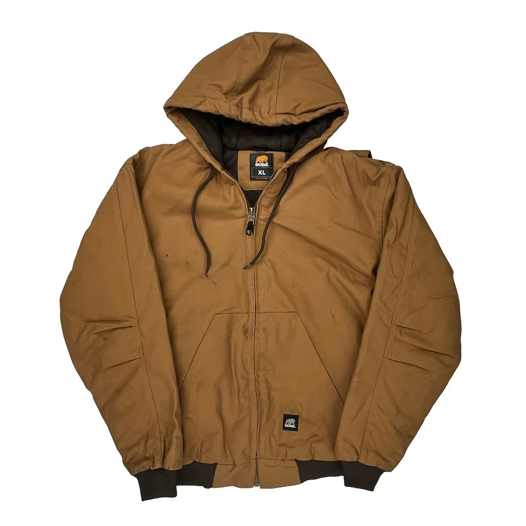Berne Jacket - XL Brown Cotton Refurbished - Thrifted (note: this is a term often used to describe second- refurbished available on Cerqular