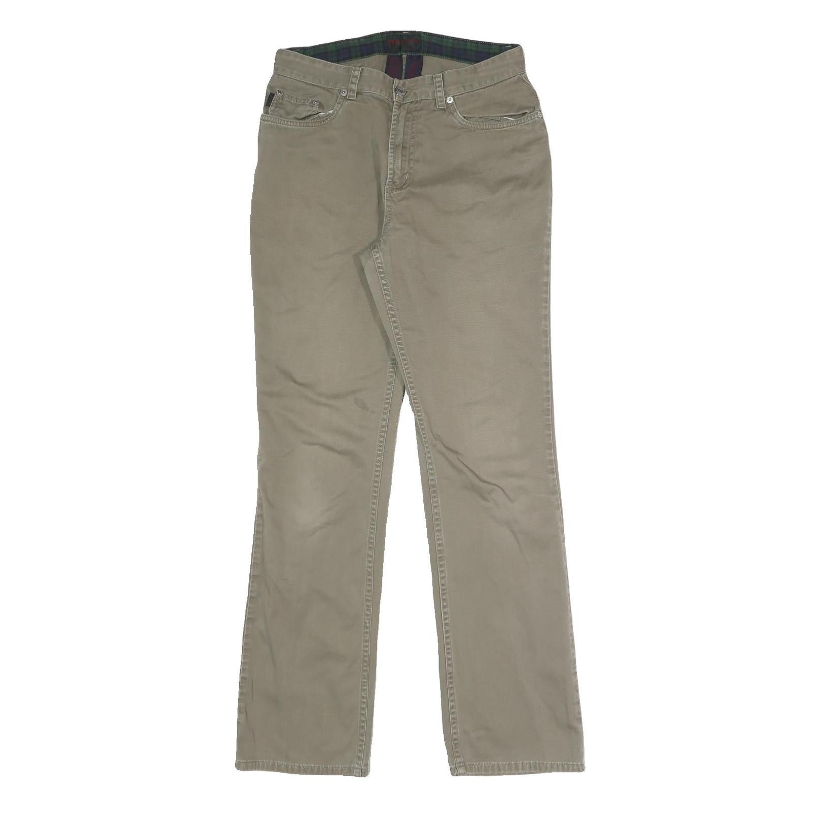RALPH BY RALPH LAUREN Womens Cotton Blend Beige Slim Straight Trousers W28 L30 Refurbished - N/A refurbished available on Cerqular
