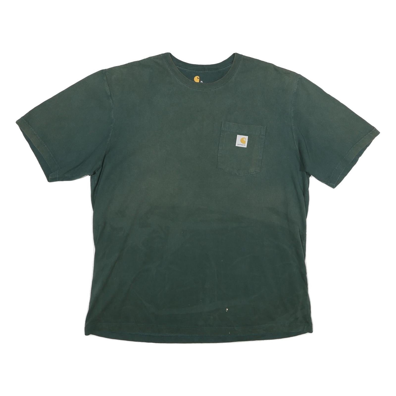CARHARTT Mens Green Pocket T-Shirt 2XL Short Sleeve Crew Neck Workwear Refurbished - N/A refurbished available on Cerqular