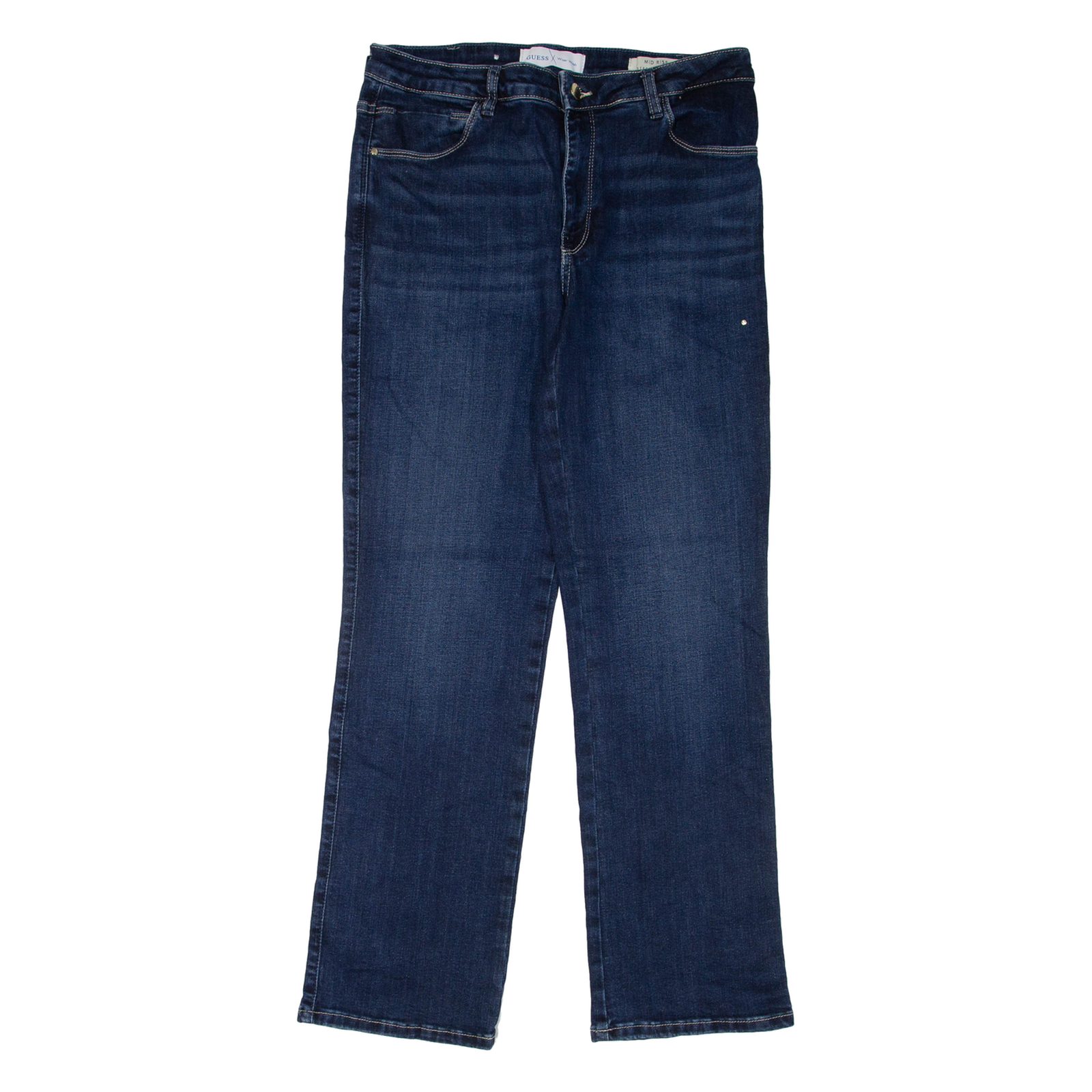 GUESS Mid Rise Womens Jeans Blue Regular Straight W30 L30 Refurbished - N/A refurbished available on Cerqular