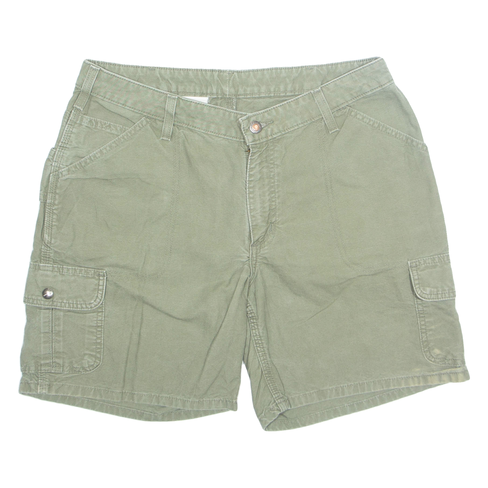 CARHARTT Womens Cargo Shorts Green UK 12 W32 Refurbished - N/A refurbished available on Cerqular