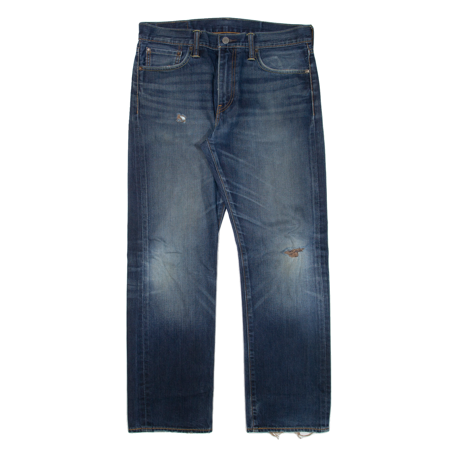 LEVI'S 504 Jeans Distressed Mens Blue Regular Straight W32 L30 Refurbished - N/A refurbished available on Cerqular