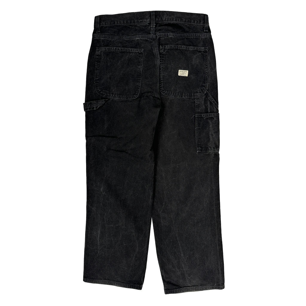 Gap Carpenter Trousers - 34W 30L Black Cotton Refurbished - Thrifted (note: this is a term often used to describe second- refurbished available on Cerqular