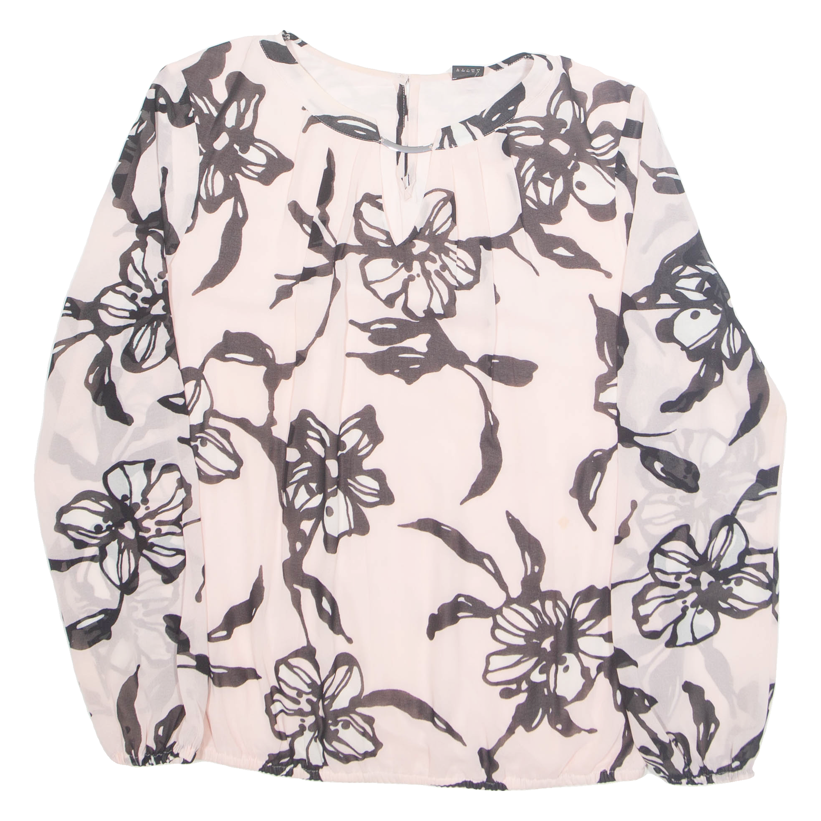 S.OLIVER Womens Printed Blouse Pink Long Sleeve Floral M Refurbished - N/A refurbished available on Cerqular