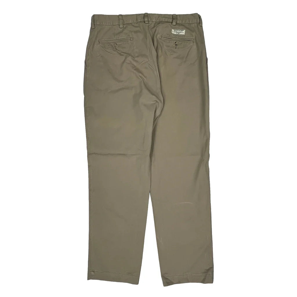 Polo By Ralph Lauren Chinos - 34W 30L Beige Cotton Refurbished - Thrifted (note: this is a term often used to describe second- refurbished available on Cerqular