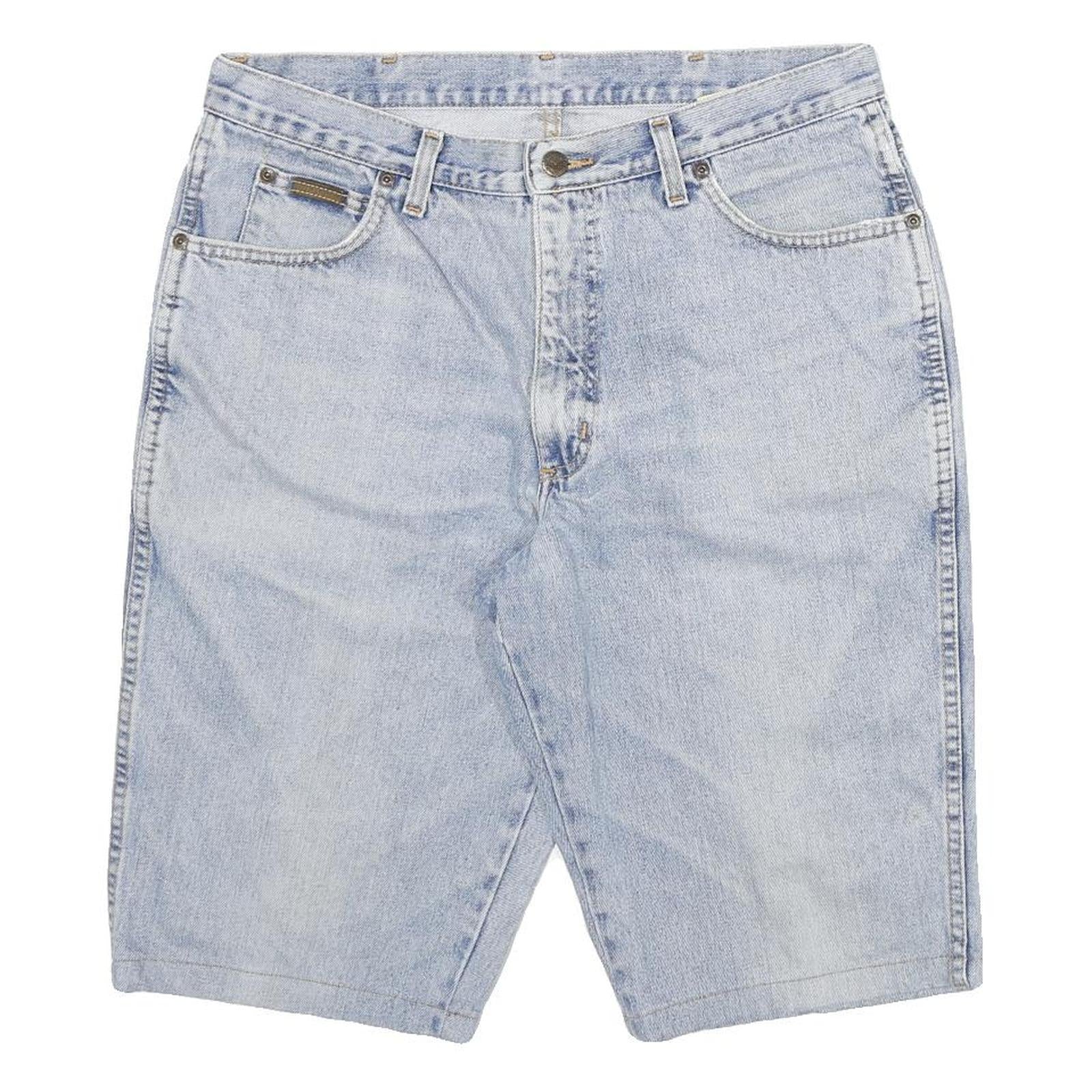 WRANGLER Mens Denim Shorts Light Blue XL W33 Classic Fit Cotton Blend Refurbished - N/A refurbished available on Cerqular