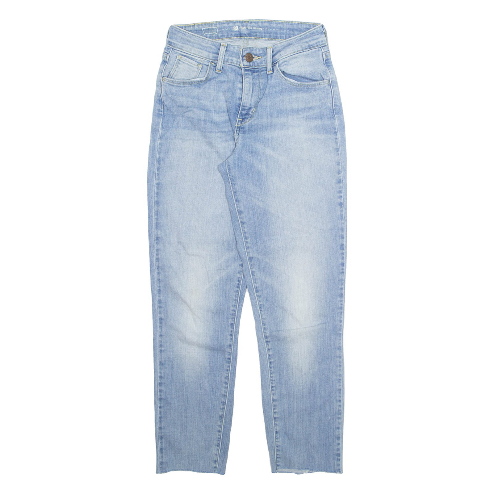 LEVI'S Womens Jeans Blue Regular Tapered Stone Wash W23 L24 Refurbished - N/A refurbished available on Cerqular