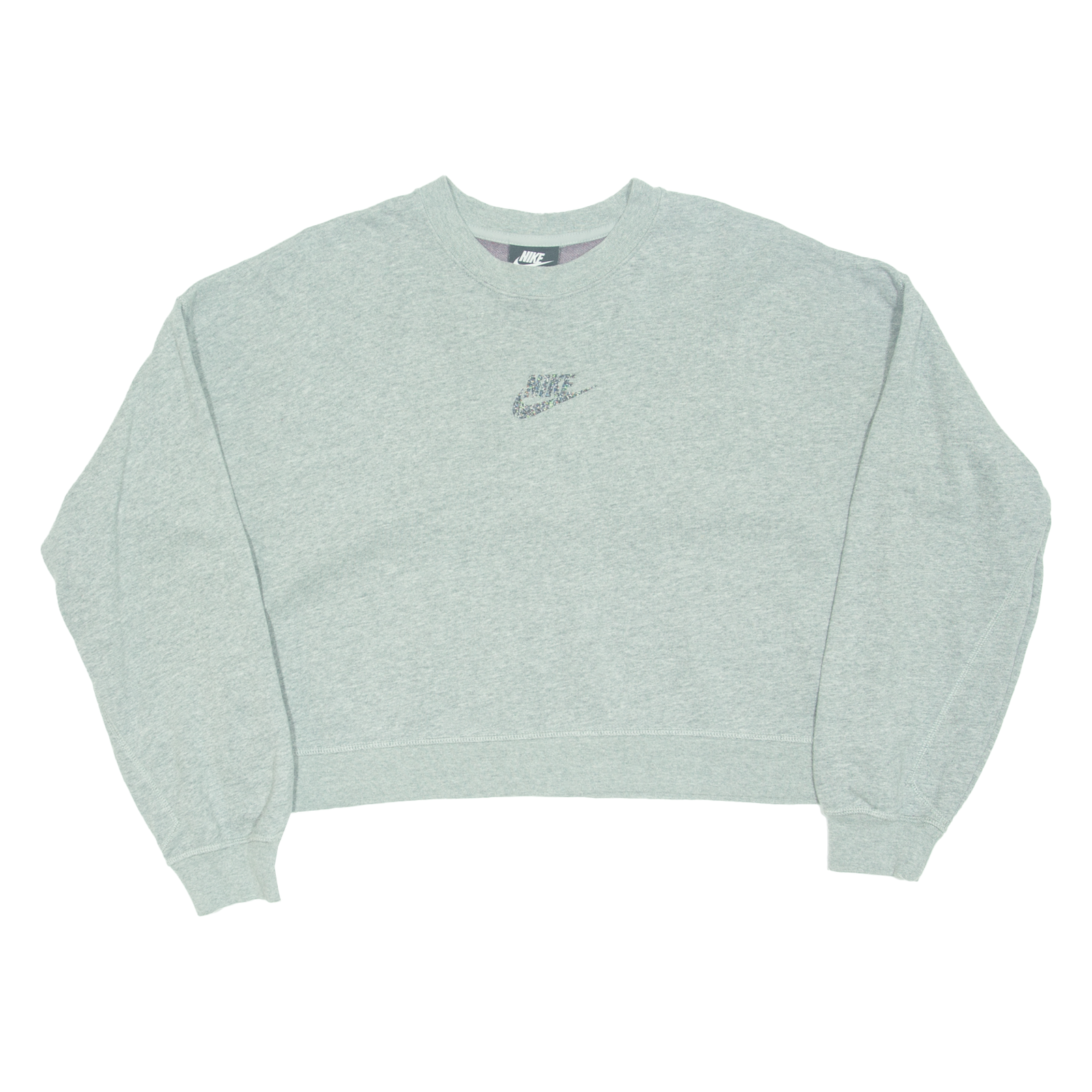 NIKE Cropped Womens Sweatshirt Grey S Refurbished - N/A refurbished available on Cerqular