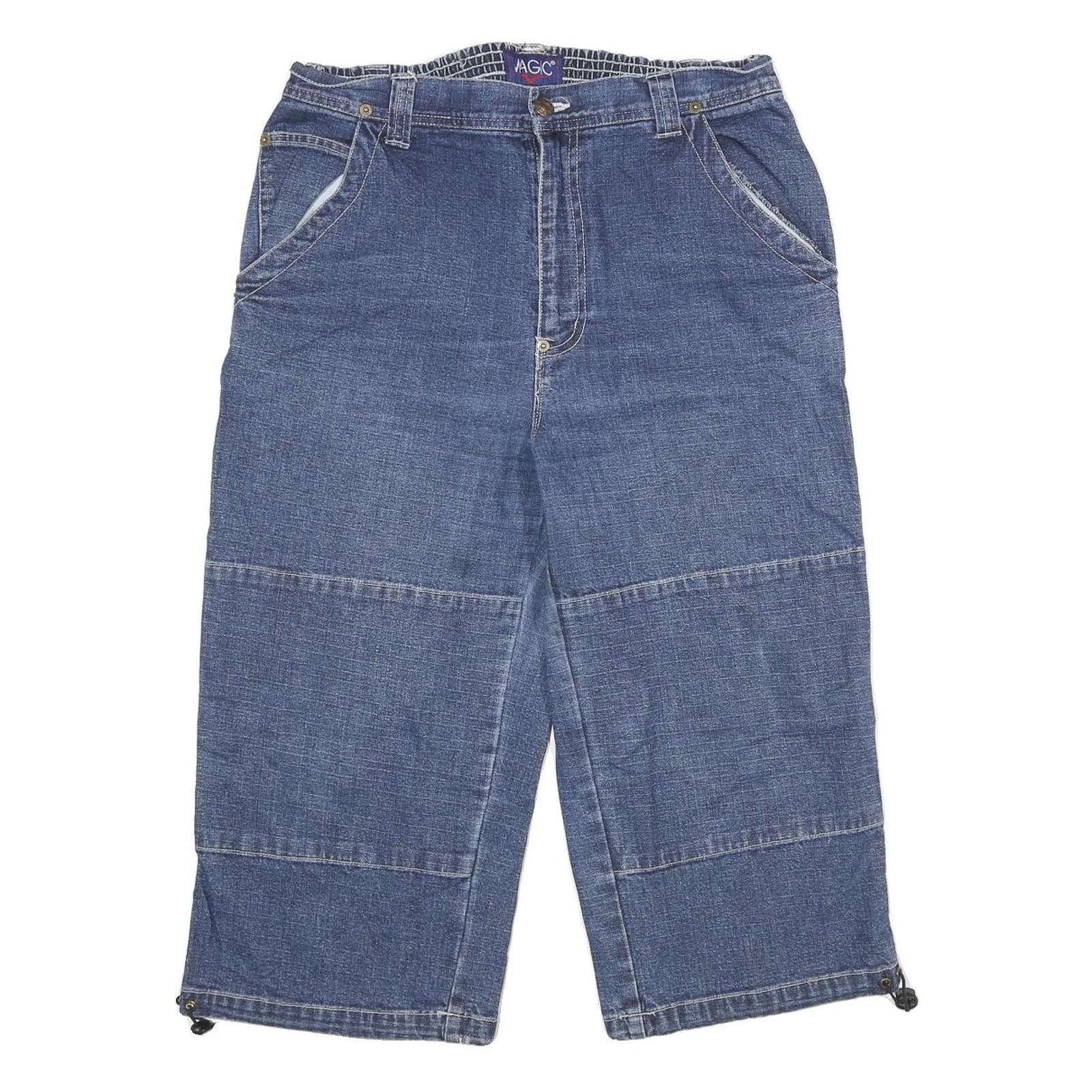 MAGIC Mens Denim Blue Cargo Shorts M W30 Relaxed Fit Cotton Blend Refurbished - N/A refurbished available on Cerqular