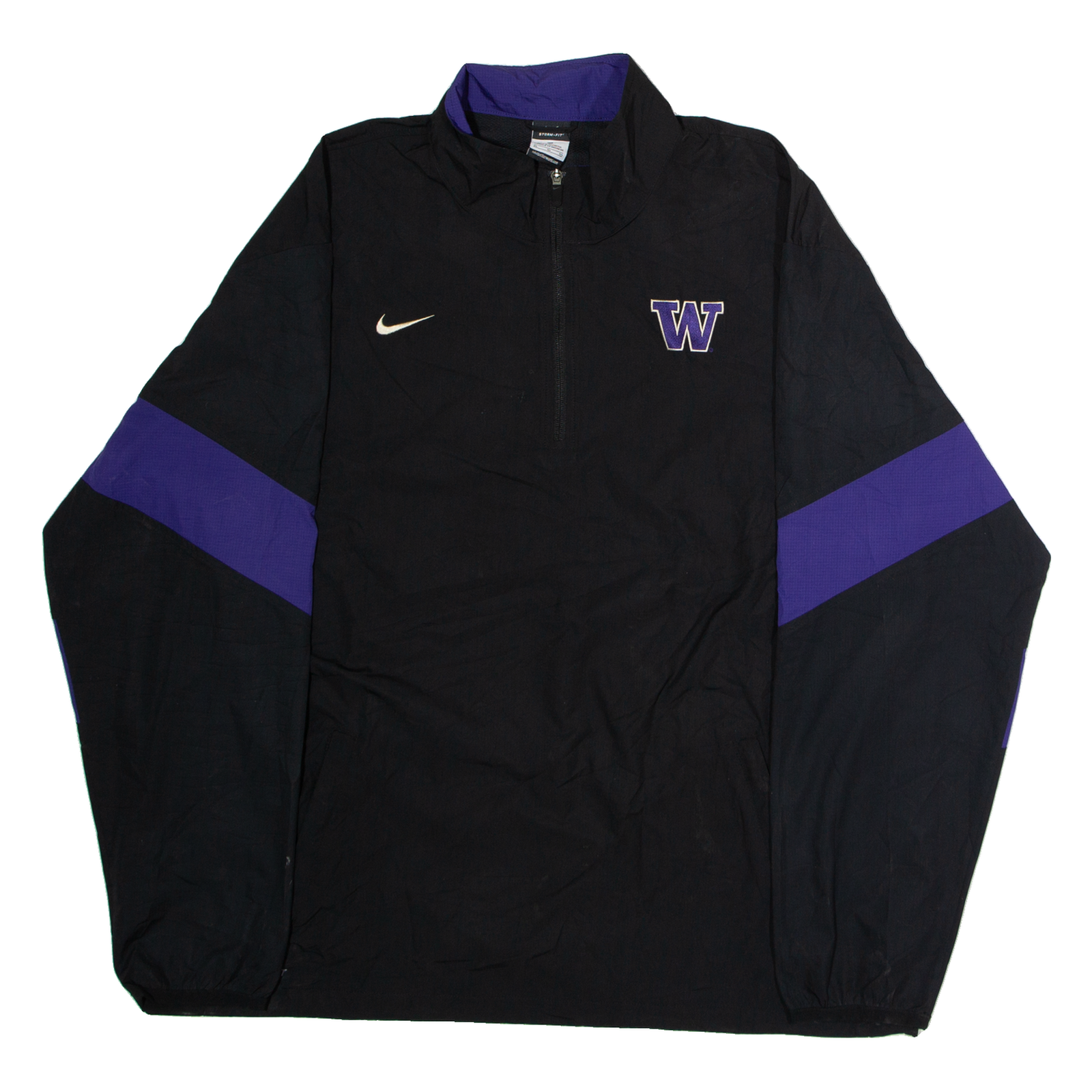 NIKE University Of Washington Huskies Mens Pullover Jacket Black XL Refurbished - N/A refurbished available on Cerqular