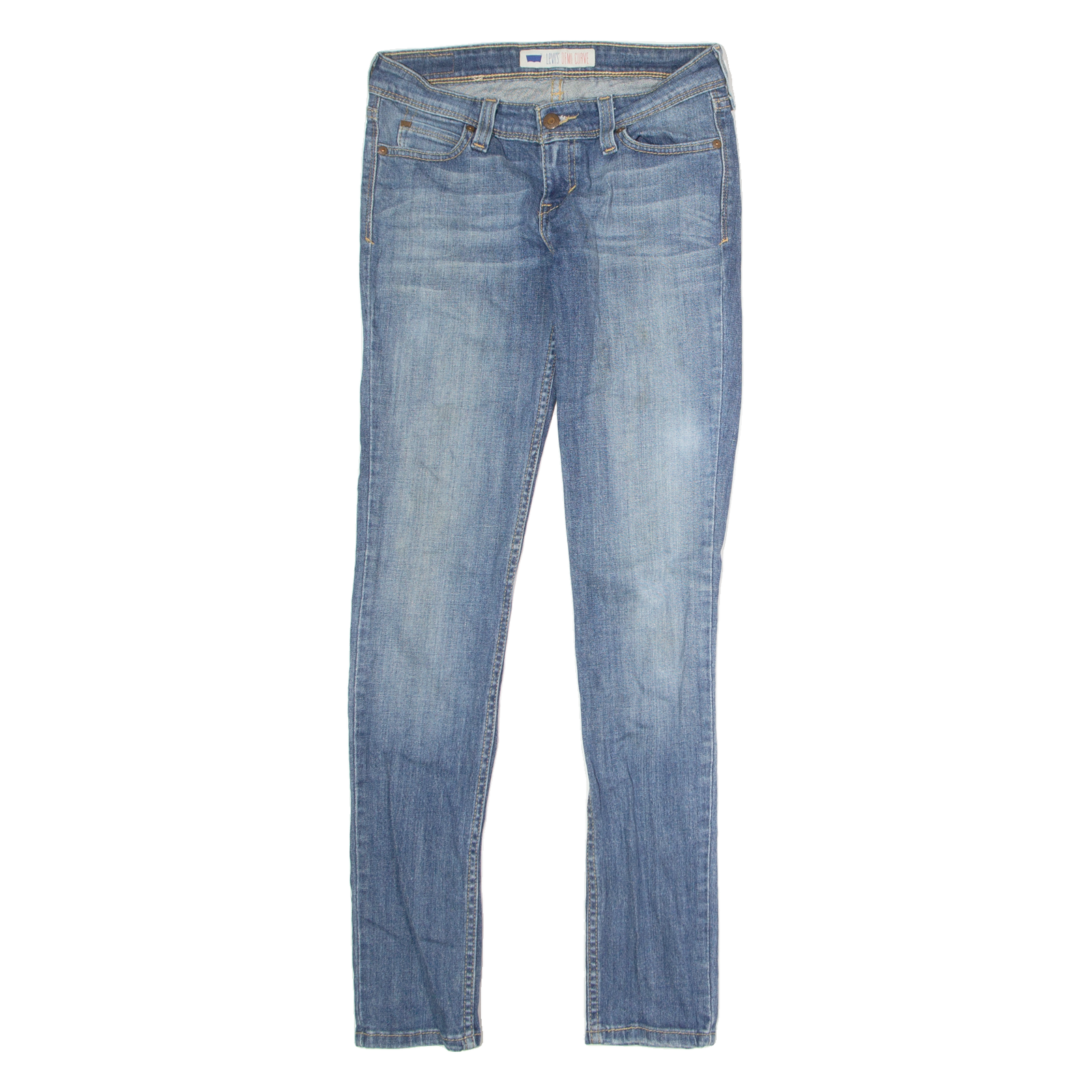 LEVI'S Demi Curve Womens Jeans Blue Regular Skinny Stone Wash W28 L31 Refurbished - N/A refurbished available on Cerqular