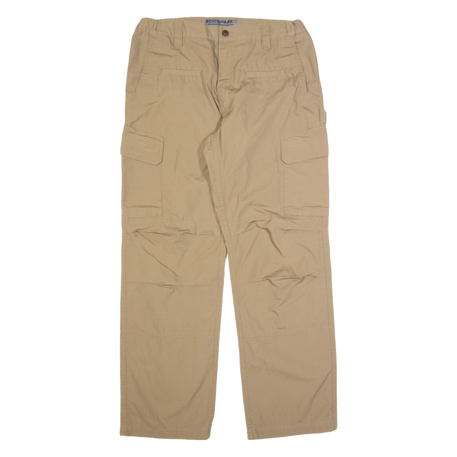 BENCHMARK Cargo Mens Trousers Brown Regular Straight W34 L32 Refurbished - N/A refurbished available on Cerqular