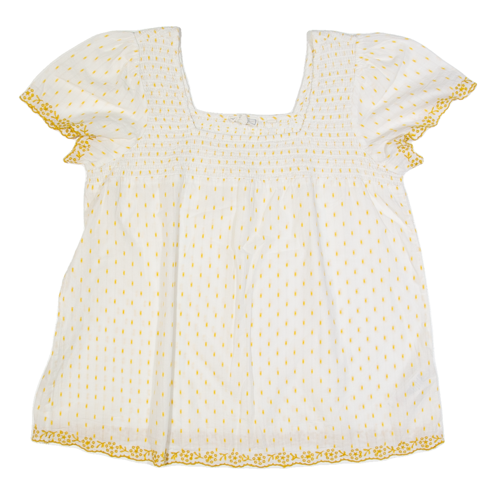 FAT FACE Womens Printed Top White Spotted UK 12 Refurbished - N/A refurbished available on Cerqular