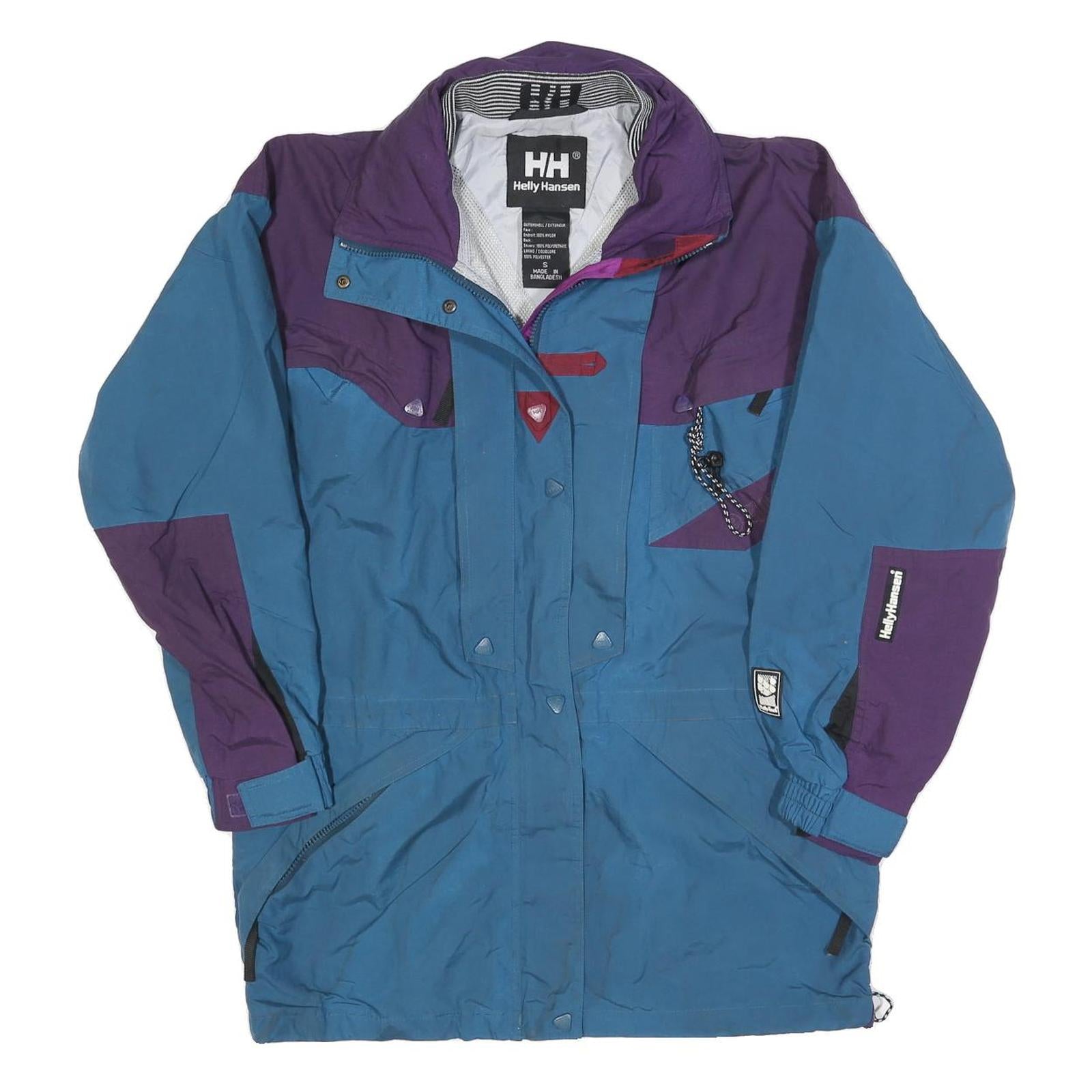 HELLY HANSEN Womens Blue & Purple Outdoor Jacket S Polyester Blend Zipped Refurbished - N/A refurbished available on Cerqular