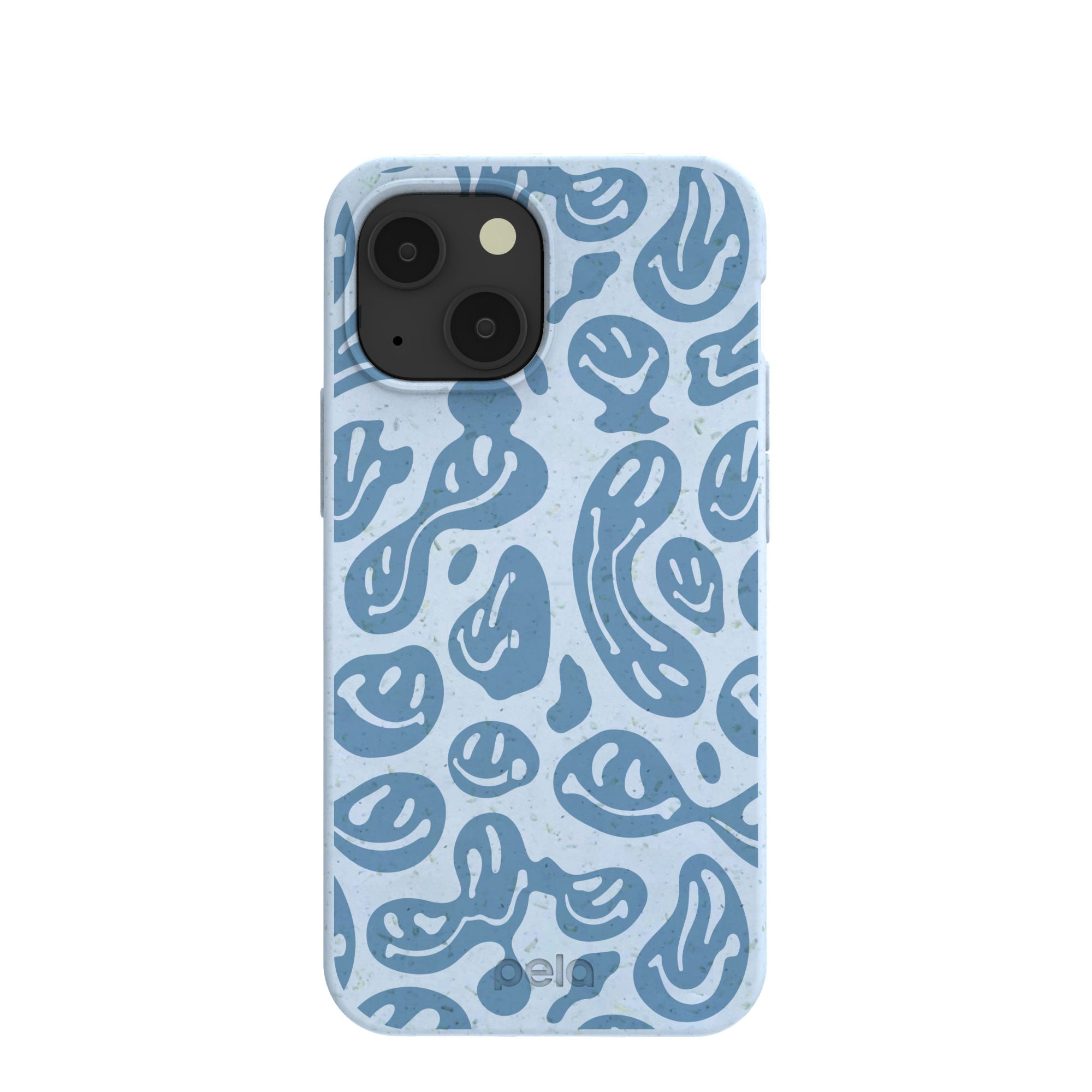 Powder Blue Melting Faces iPhone 13 Mini Case Refurbished - Pela Case refurbished available on Cerqular