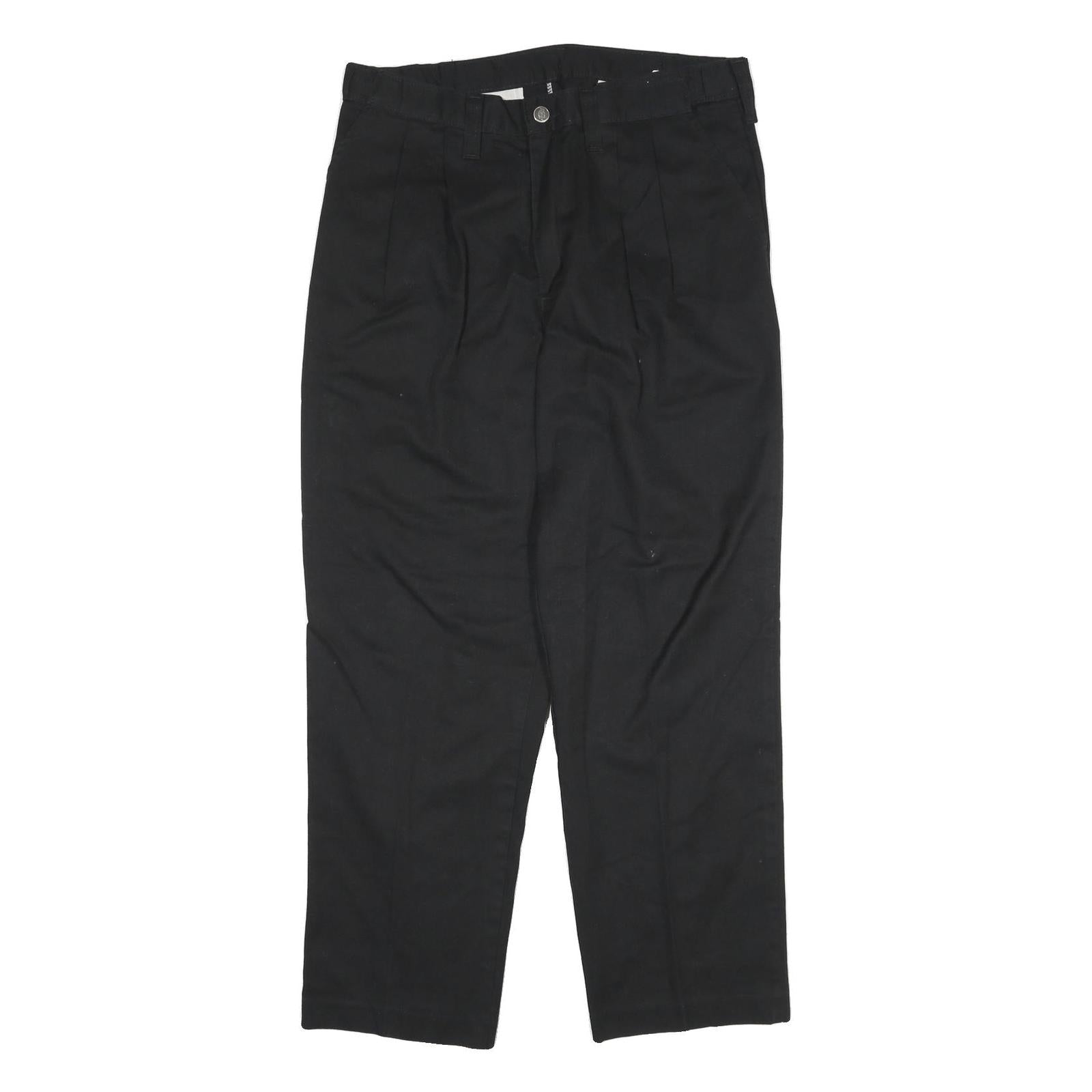 DICKIES Mens Cotton Blend Black Relaxed Straight Trousers W32 L29 Workwear Zip Refurbished - N/A refurbished available on Cerqular