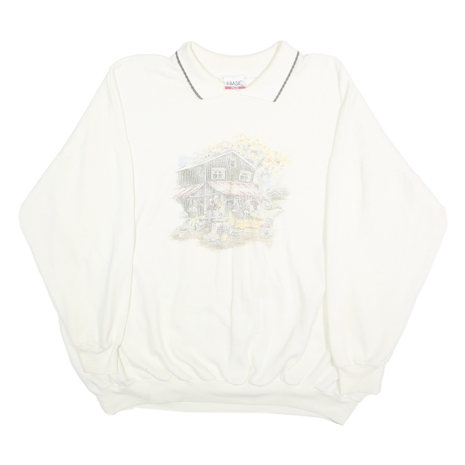 Buy SIMPLY BASIC PLUS Womens White Pullover Sweatshirt One Size Collared Vintage Refurbished - $20.79 SIMPLY BASIC PLUS Womens White Pullover Sweatshirt One Size Collared Vintage Refurbished - N/A refurbished available on Cerqular