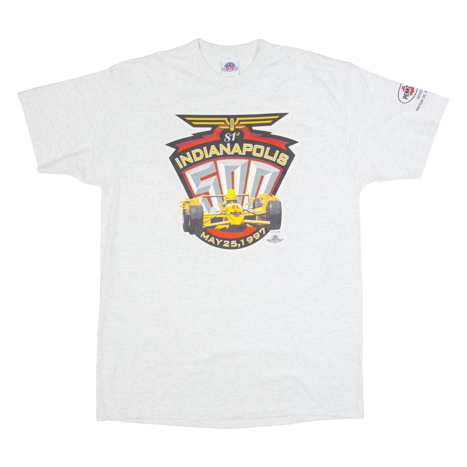 ATHLETIC JOY Indianapolis 500 Racing Mens T-Shirt Grey USA XL Refurbished - N/A refurbished available on Cerqular