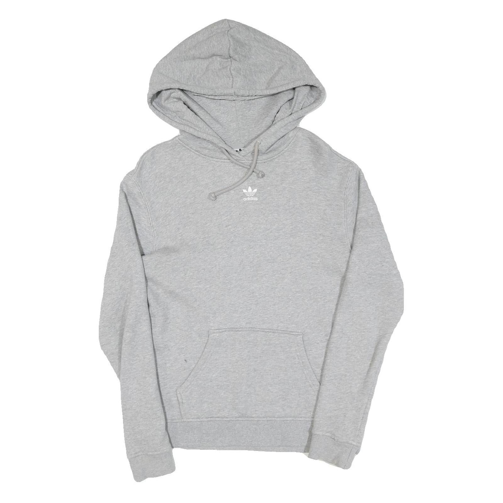 ADIDAS Womens Grey Pullover Hoodie UK 8 Cotton Casual Drawstring Hooded Refurbished - N/A refurbished available on Cerqular