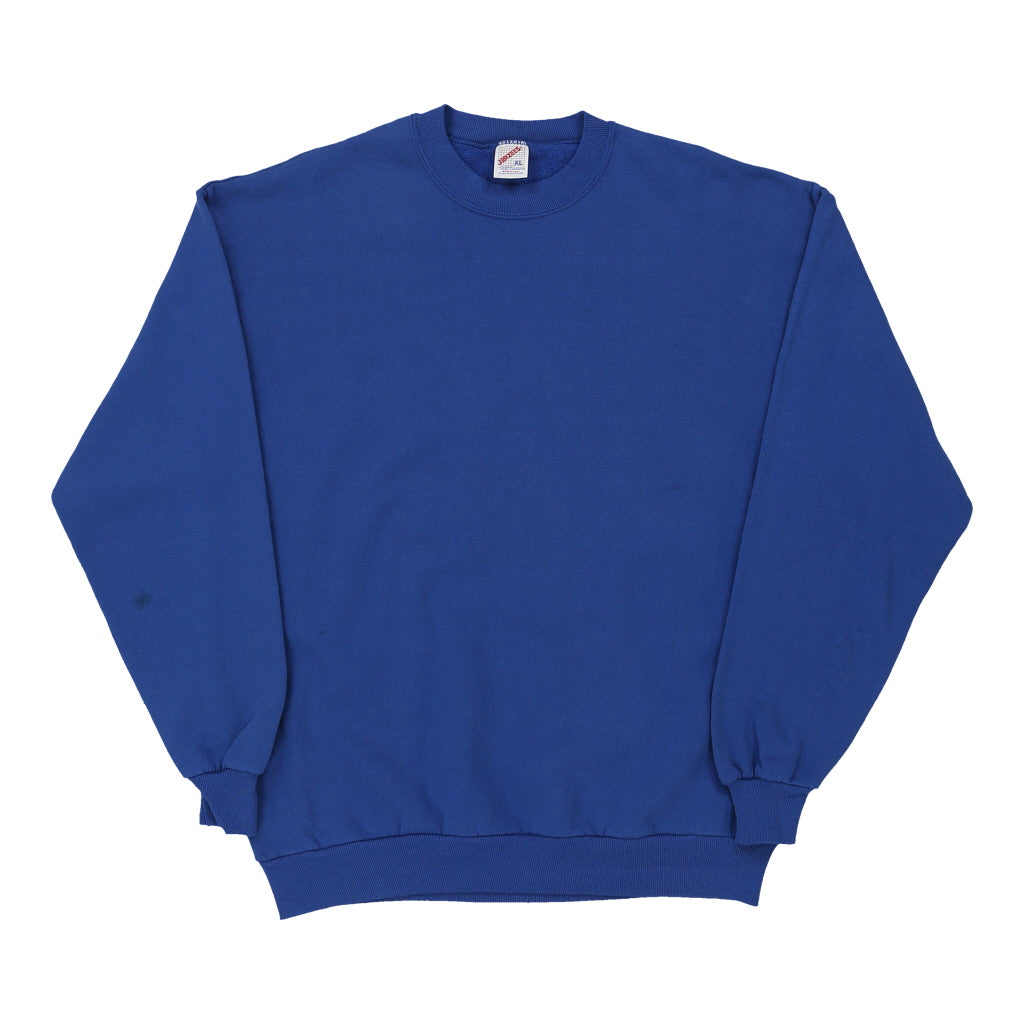 Made in USA Jerzees Sweatshirt - XL Blue Cotton Blend Refurbished - Thrifted (note: this is a term often used to describe second- refurbished available on Cerqular