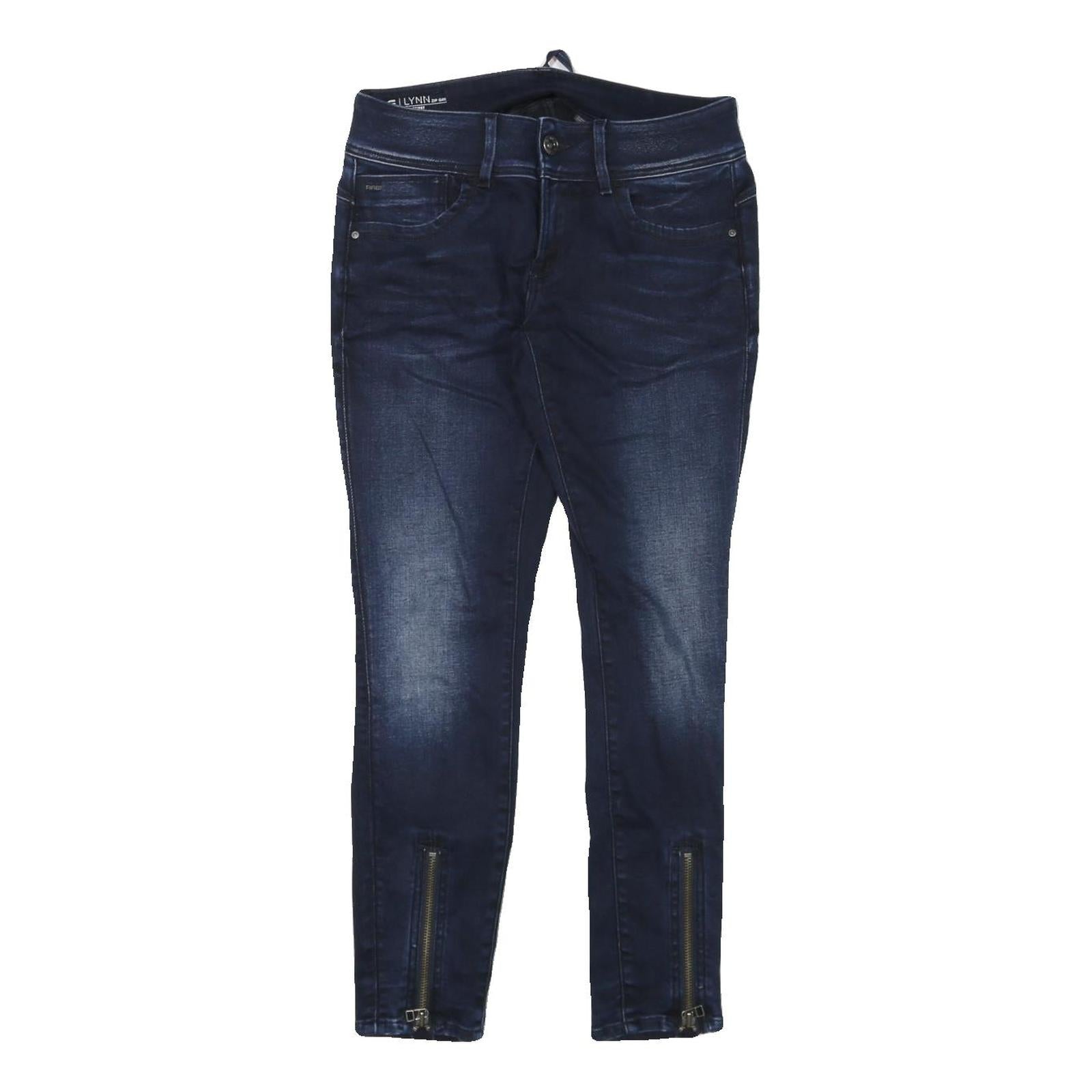G-STAR Womens Slim Blue Denim Cotton Blend Jeans W28 L27 Zip Pockets Refurbished - N/A refurbished available on Cerqular