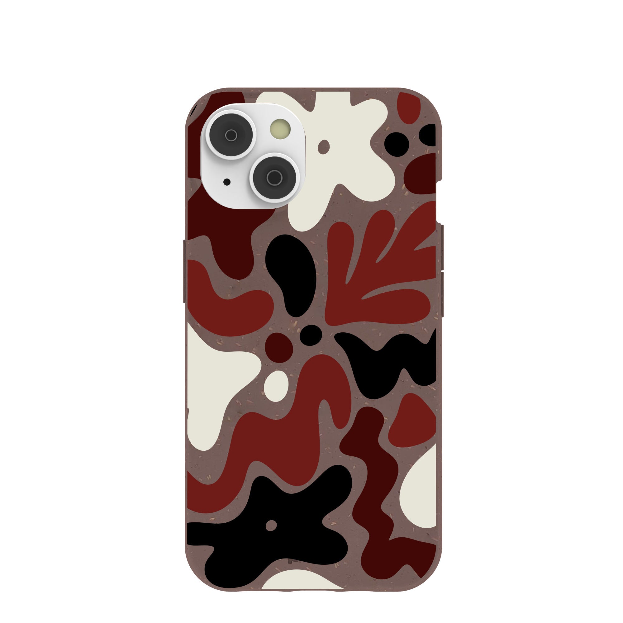 Chocolate Brown Earthy Curves iPhone 14/16e Case Refurbished - Pela Case refurbished available on Cerqular
