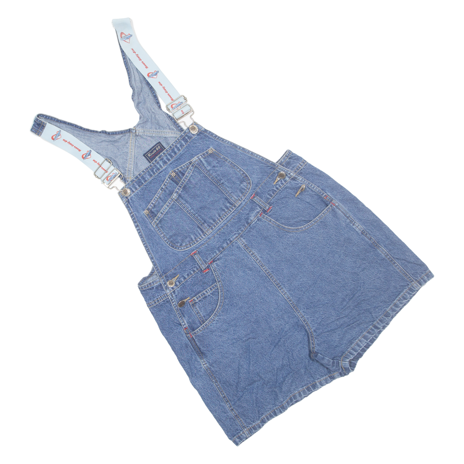 ROUTE 66 Womens Dungarees Blue Relaxed Denim M W36 L3 Refurbished - N/A refurbished available on Cerqular