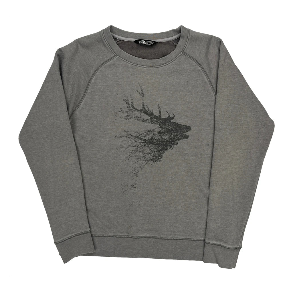 The North Face Graphic Sweatshirt - Large Grey Cotton Refurbished - Thrifted (note: this is a term often used to describe second- refurbished available on Cerqular