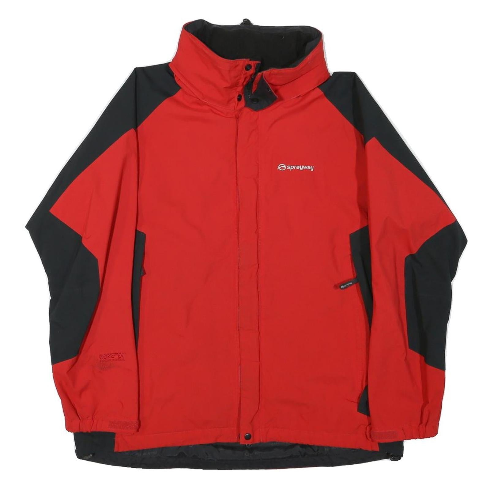 SPRAYWAY Mens Red & Black Outdoor Jacket S Polyester Blend Zip Comfort Style Refurbished - N/A refurbished available on Cerqular