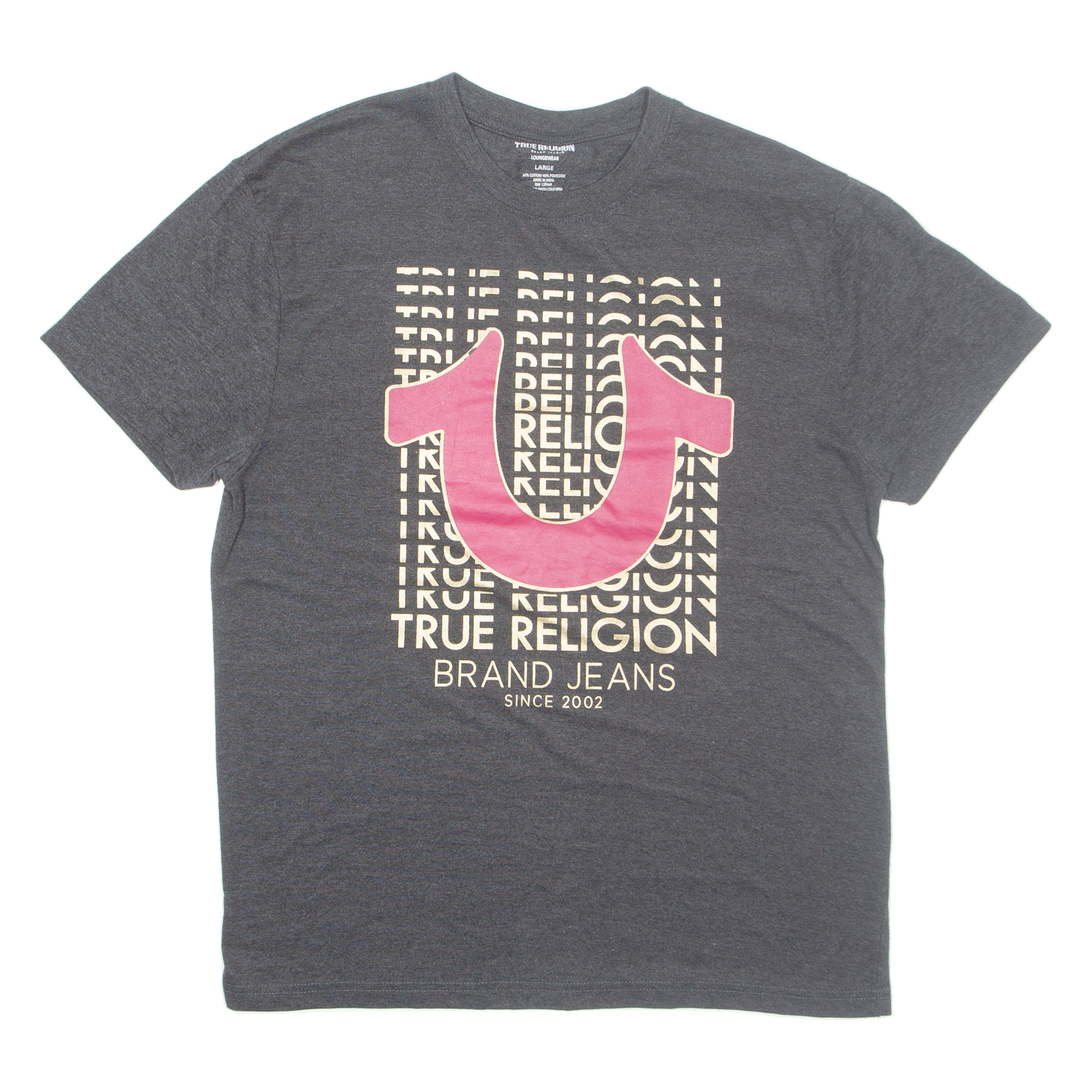 TRUE RELIGION Loungewear Womens T-Shirt Grey L Refurbished - N/A refurbished available on Cerqular