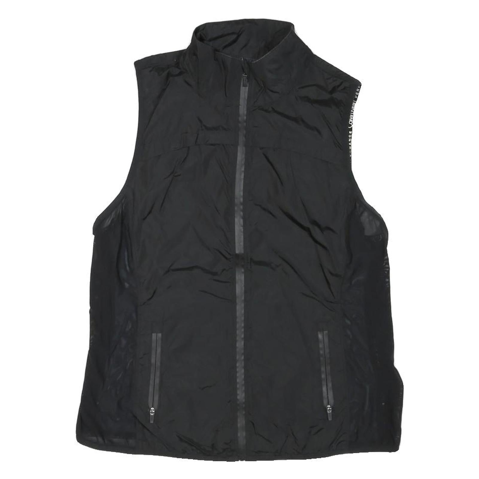 CALVIN KLEIN Womens Black Outdoor Jacket S Polyester Blend Plain Zip Lightweight Refurbished - N/A refurbished available on Cerqular