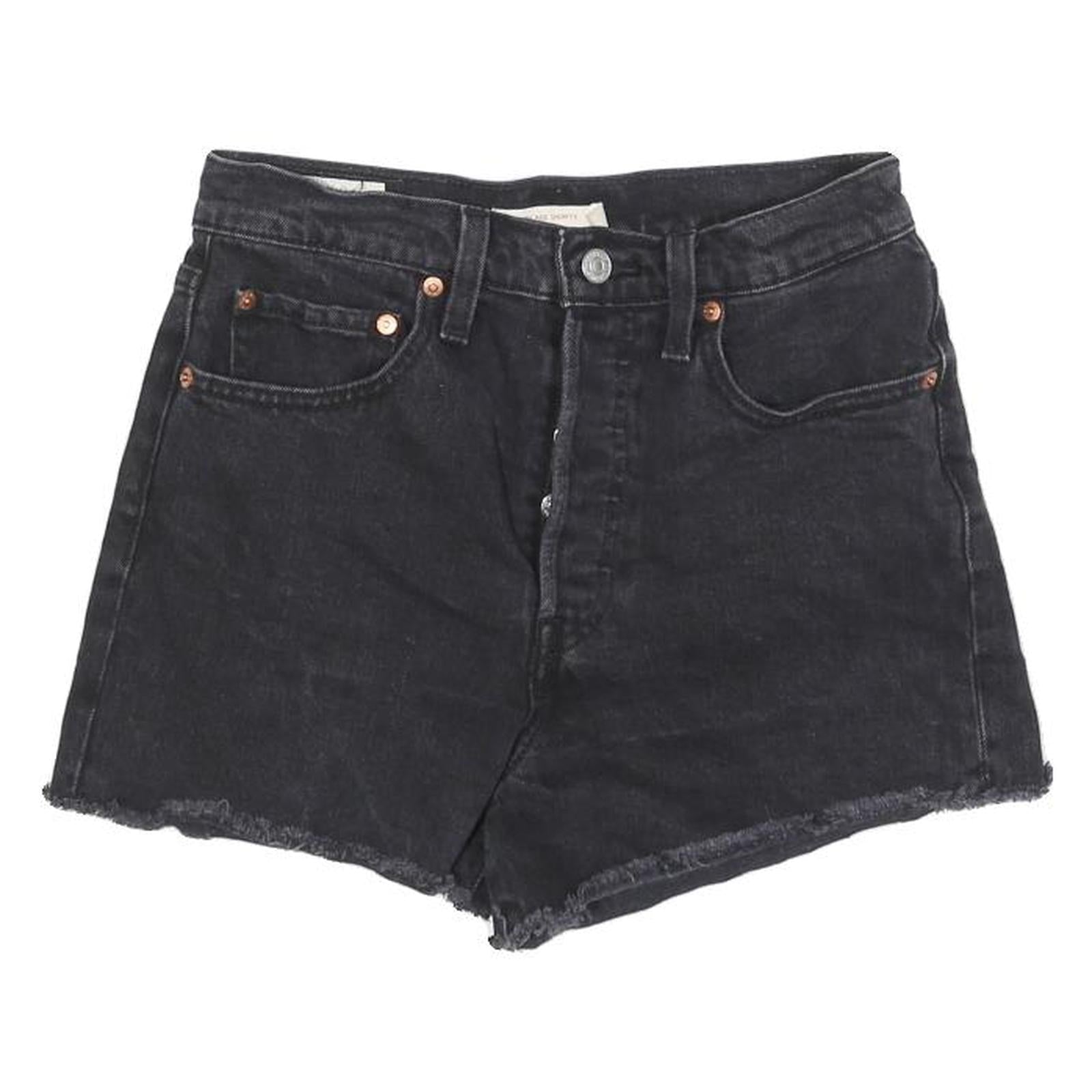 LEVI'S Womens Black Denim Cut-Off Shorts S W27 Casual Summer Style Refurbished - N/A refurbished available on Cerqular
