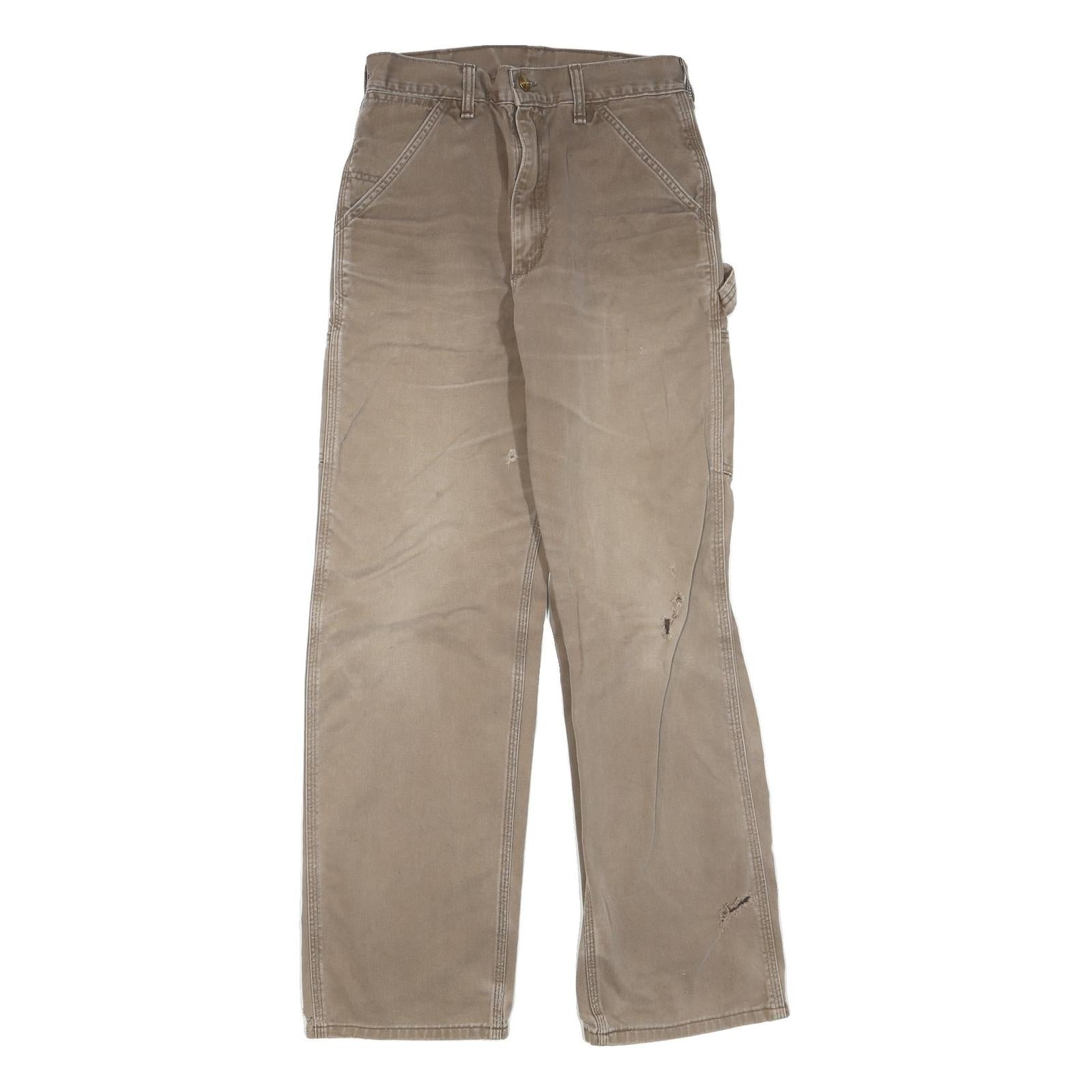 CARHARTT Womens Regular Fit Straight Leg Denim Beige W28 L30 Workwear Zip Cotton Refurbished - N/A refurbished available on Cerqular