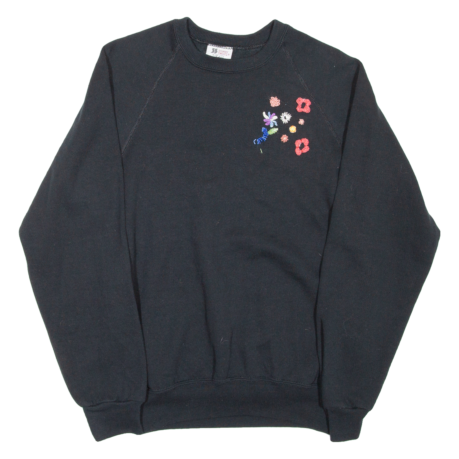 LEE Floral Womens Sweatshirt Black 90s M Refurbished - N/A refurbished available on Cerqular