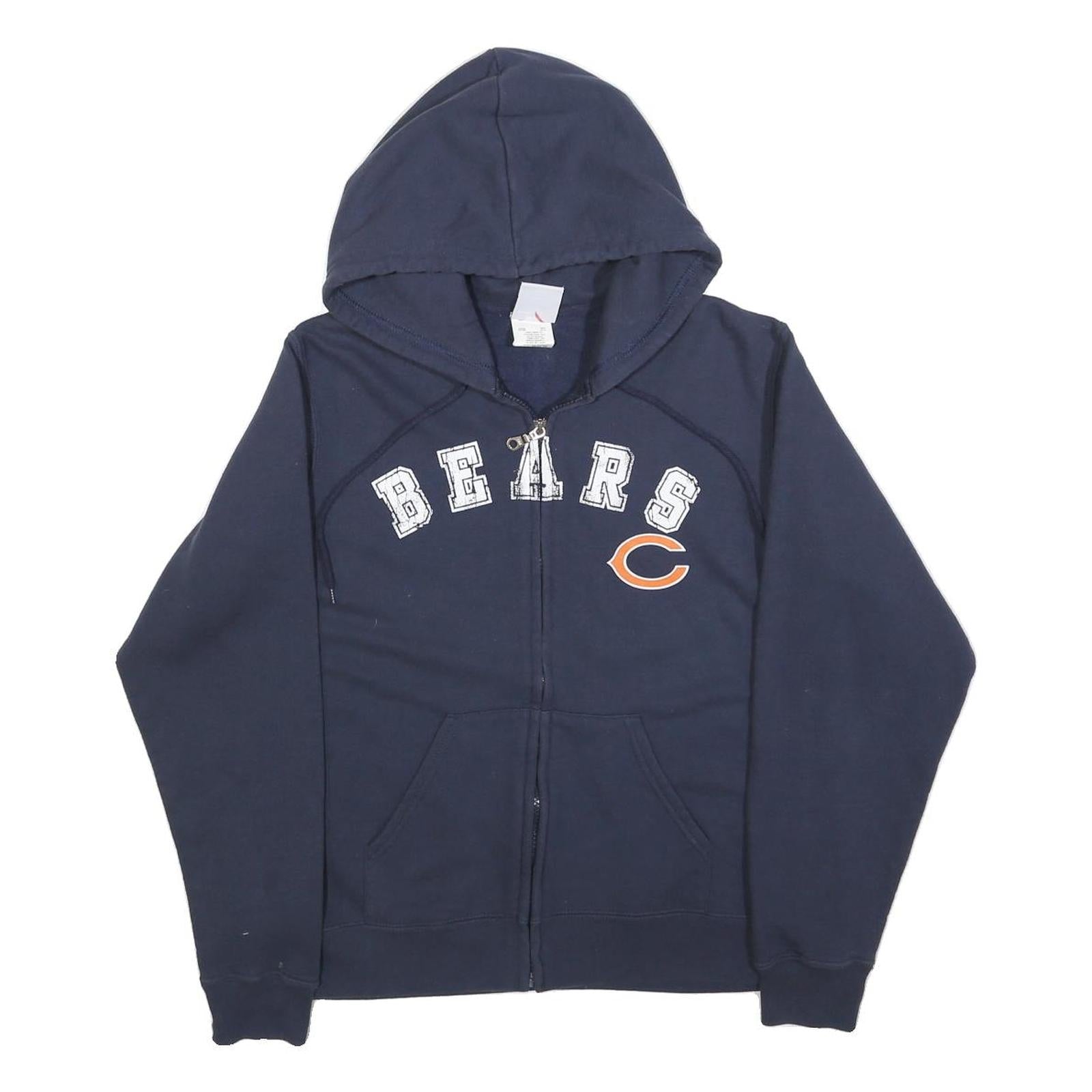 NFL Womens Navy Bears Full Zip Hoodie L Cotton Blend Casual Sportswear Refurbished - N/A refurbished available on Cerqular