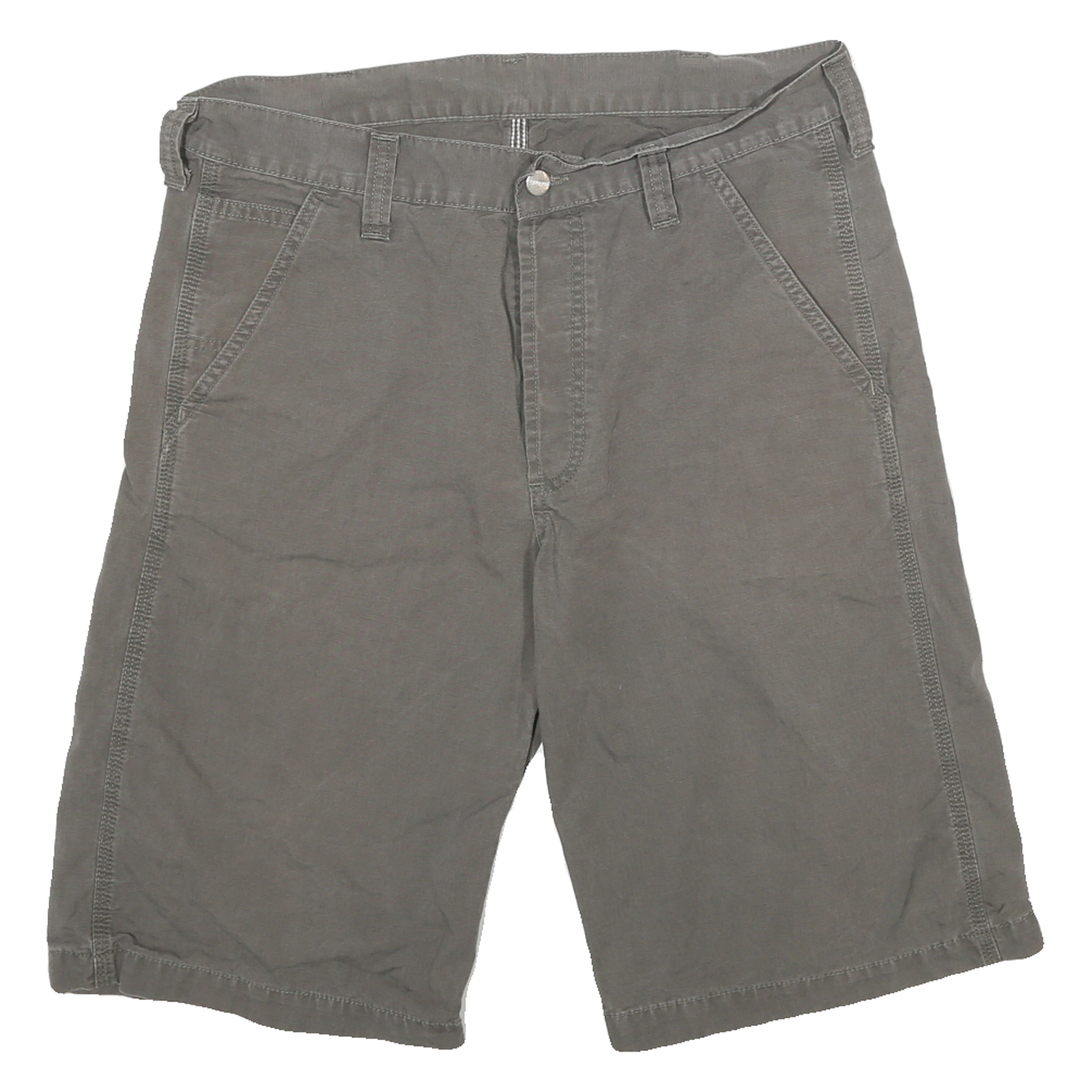 CARHARTT Mens Shorts Grey Casual XL W32 Cotton Blend Durable Workwear Refurbished - N/A refurbished available on Cerqular