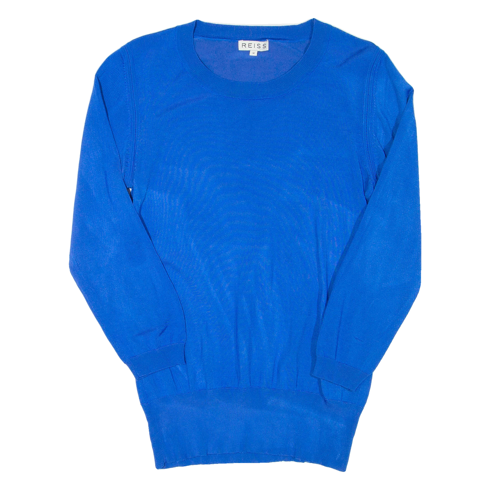 REISS Womens Jumper Blue Tight Knit 3/4 Sleeve M Refurbished - N/A refurbished available on Cerqular