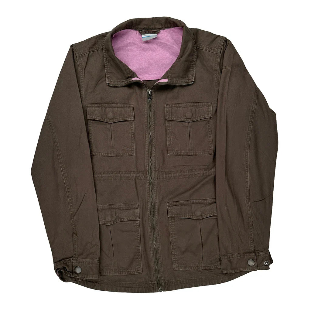 Columbia Jacket - Large Brown Cotton Refurbished - Thrifted (note: this is a term often used to describe second- refurbished available on Cerqular