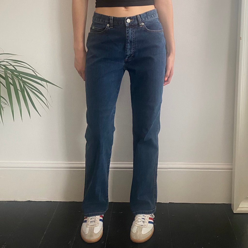 Calvin Klein Jeans Jeans - 28W UK 8 Blue Cotton Refurbished - Thrifted (note: this is a term often used to describe second- refurbished available on Cerqular