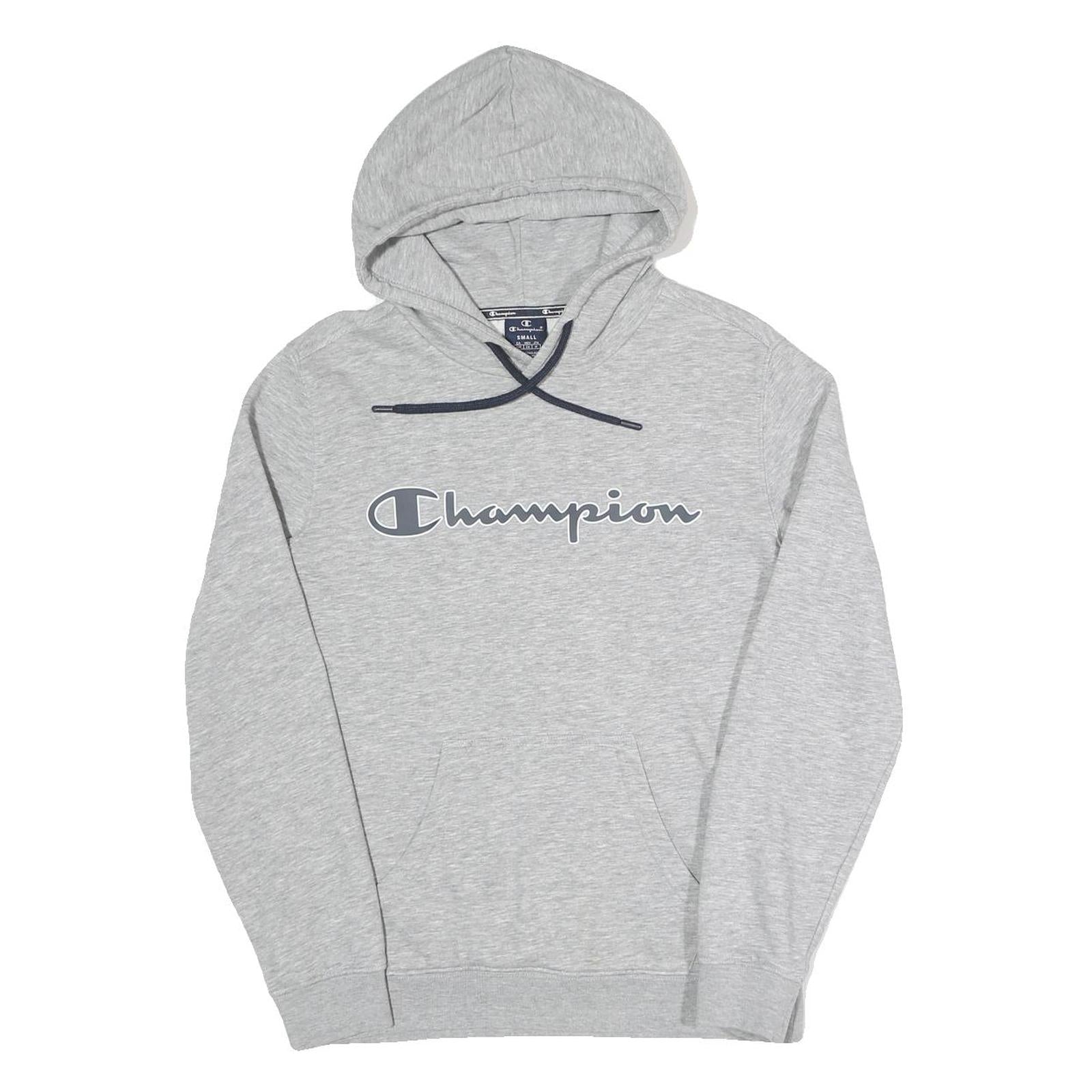 CHAMPION Mens Grey Hoodie S Cotton Blend Pullover Sweatshirt Casual Refurbished - N/A refurbished available on Cerqular