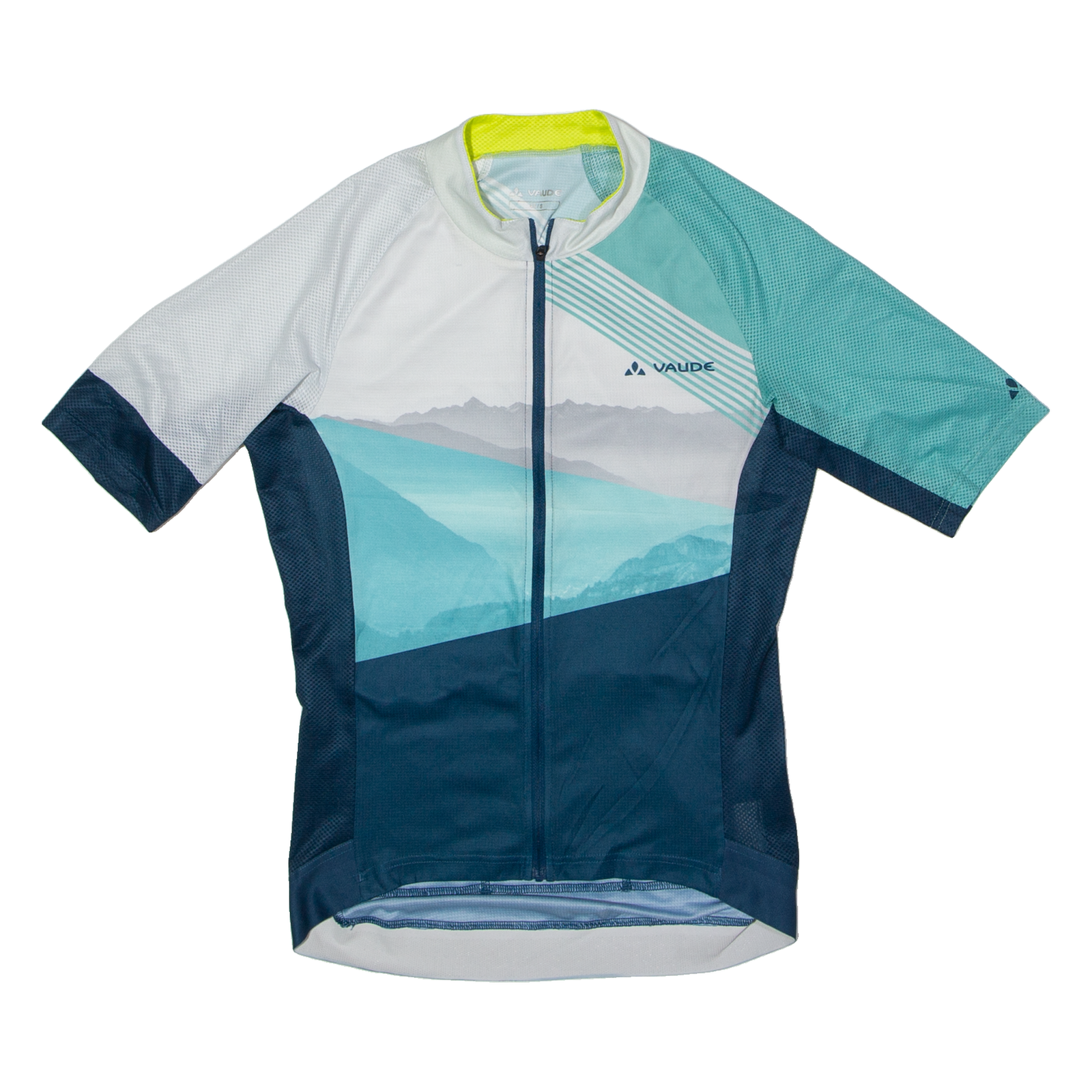 VAUDE Full Zip Cycling Mens Jersey Blue High Neck S Refurbished - N/A refurbished available on Cerqular